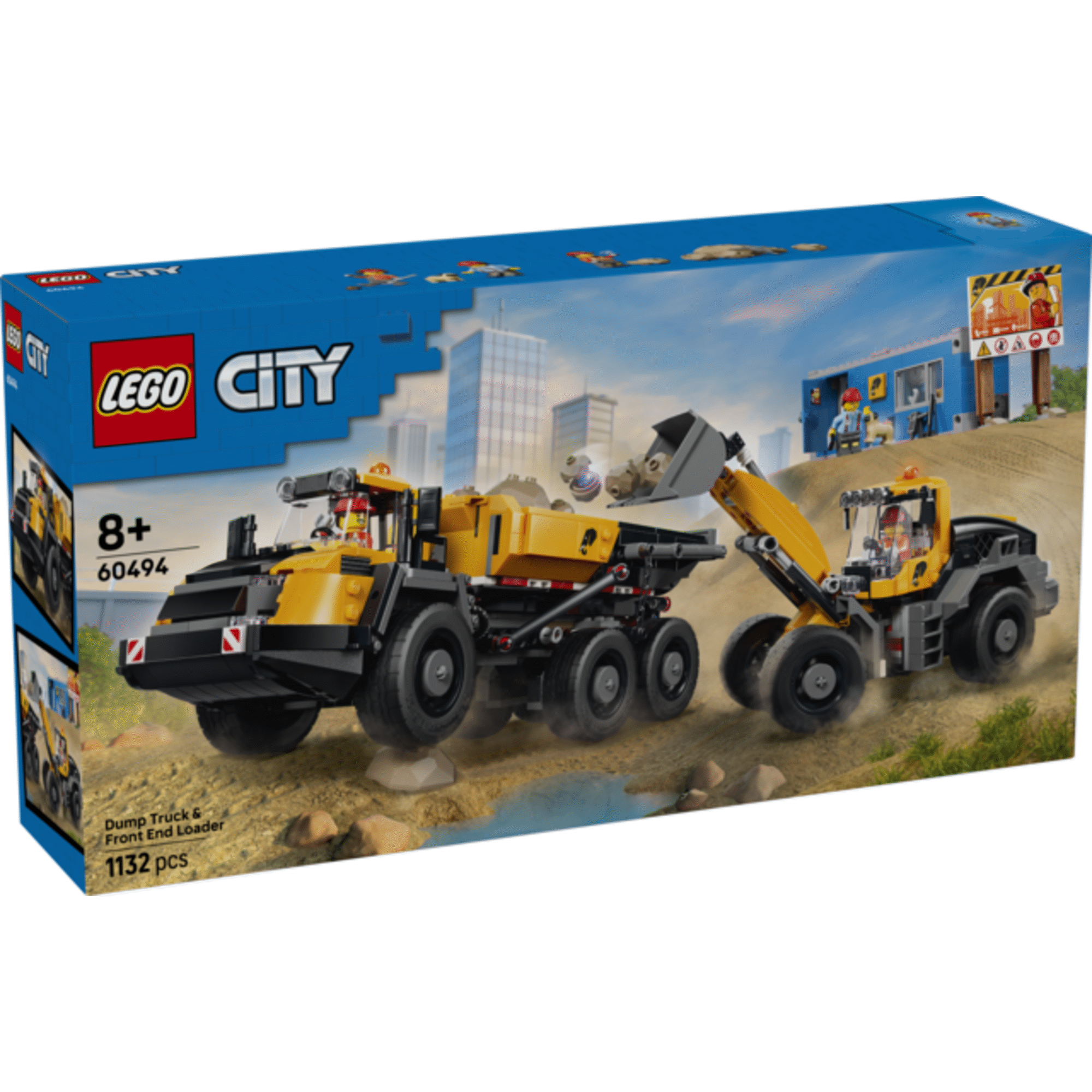 LEGO City - Cami&atilde;o Basculante e Empilhadora Frontal - 60494