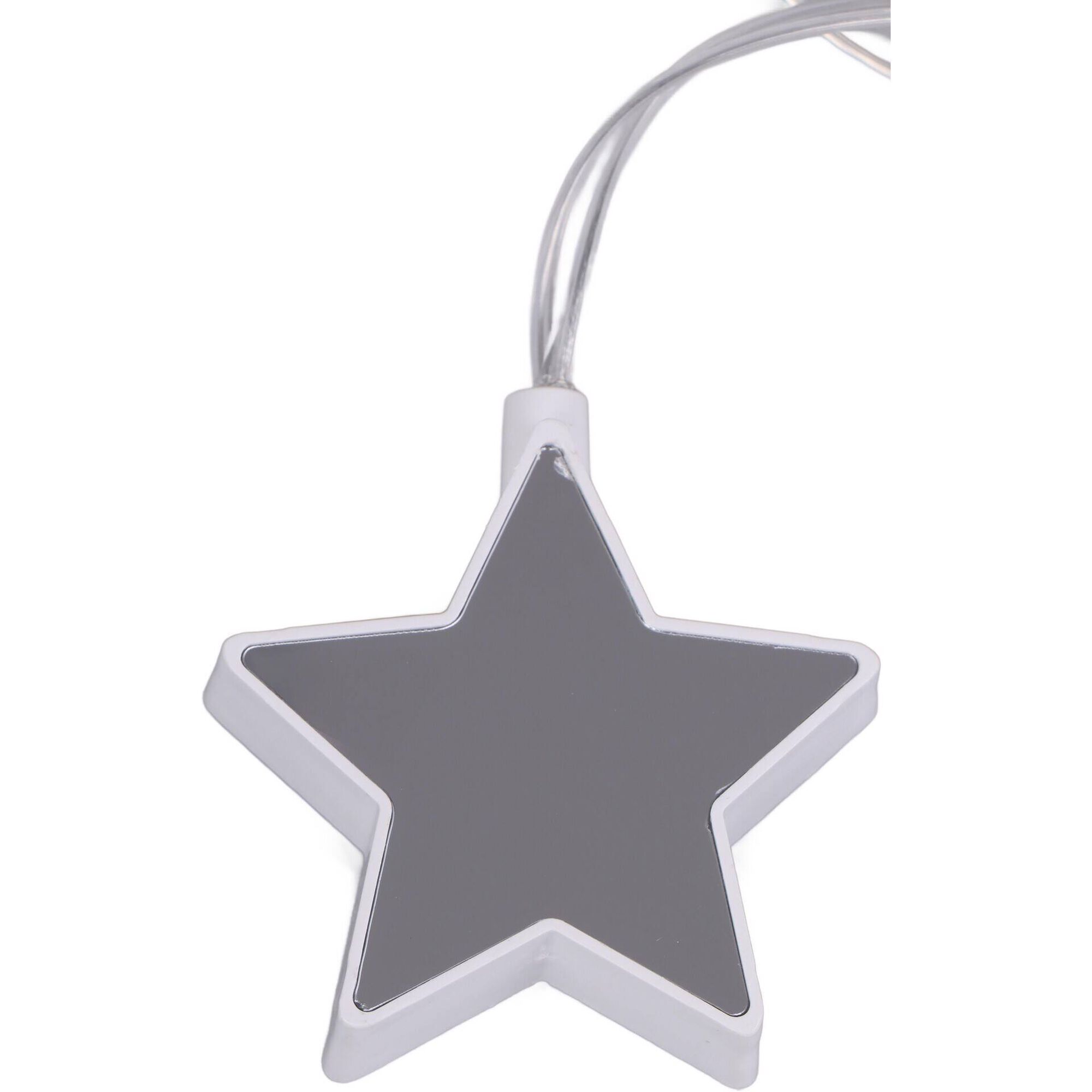 Luzes a Pilhas Estrelas com Espelho