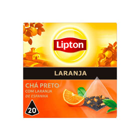 Ch&aacute; Preto e Laranja Pyramid Saquetas