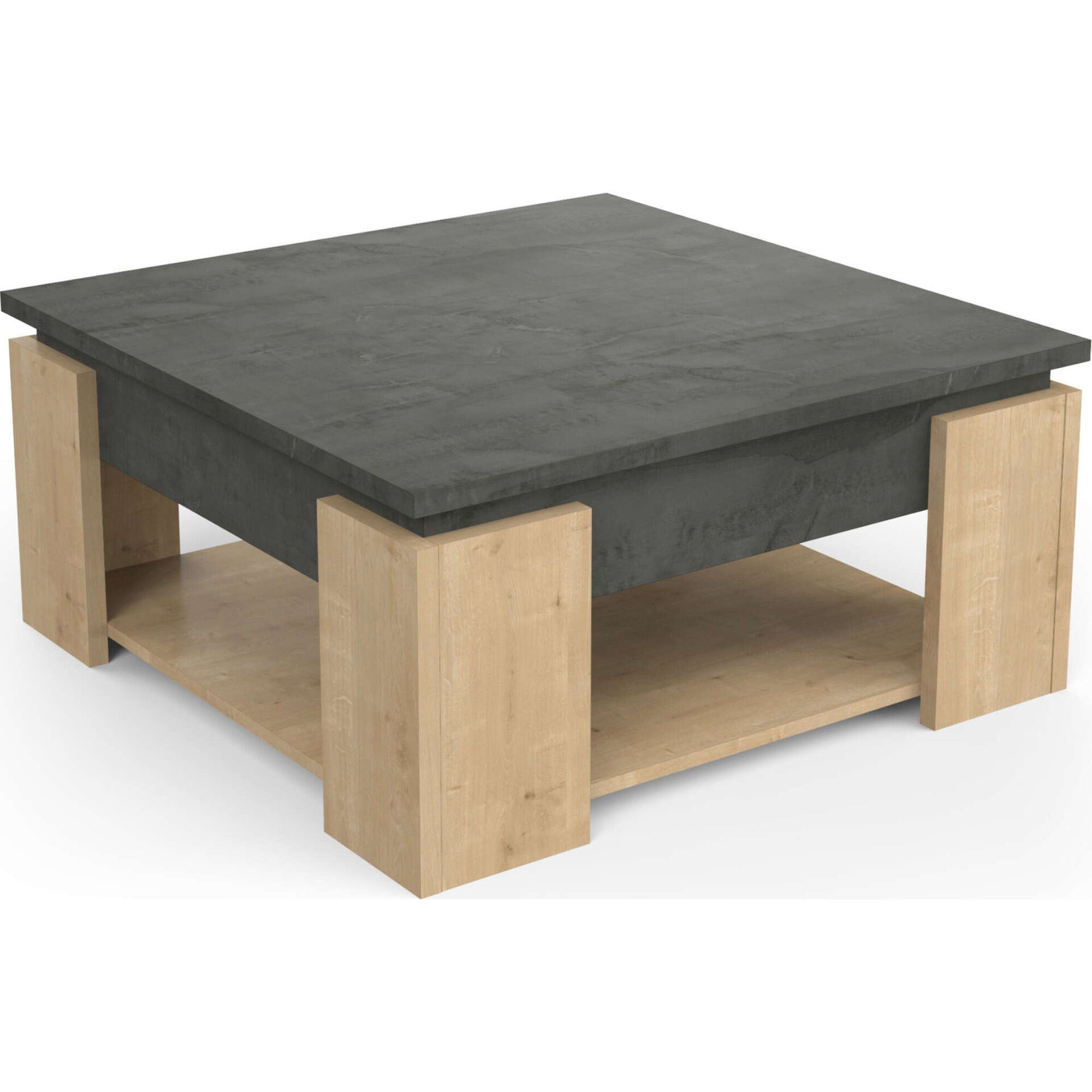 Mesa de Centro 80x80x38cm Carvalho Austin