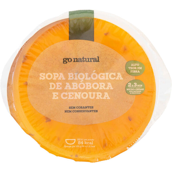 Sopa de Cenoura e Abóbora Biológica Go Natural