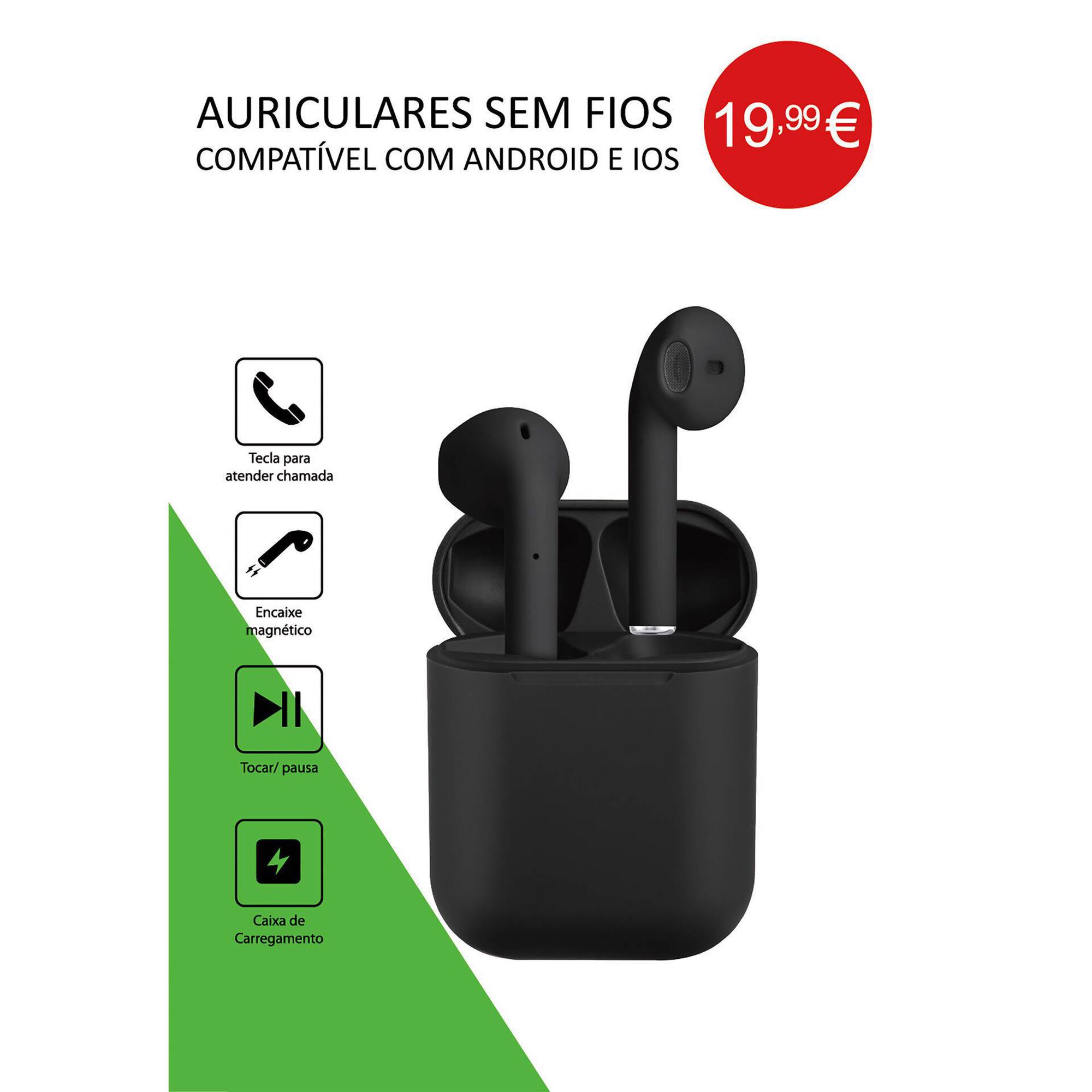 Auriculares sem Fios Brave (v&aacute;rias cores) Bazar&atilde;o