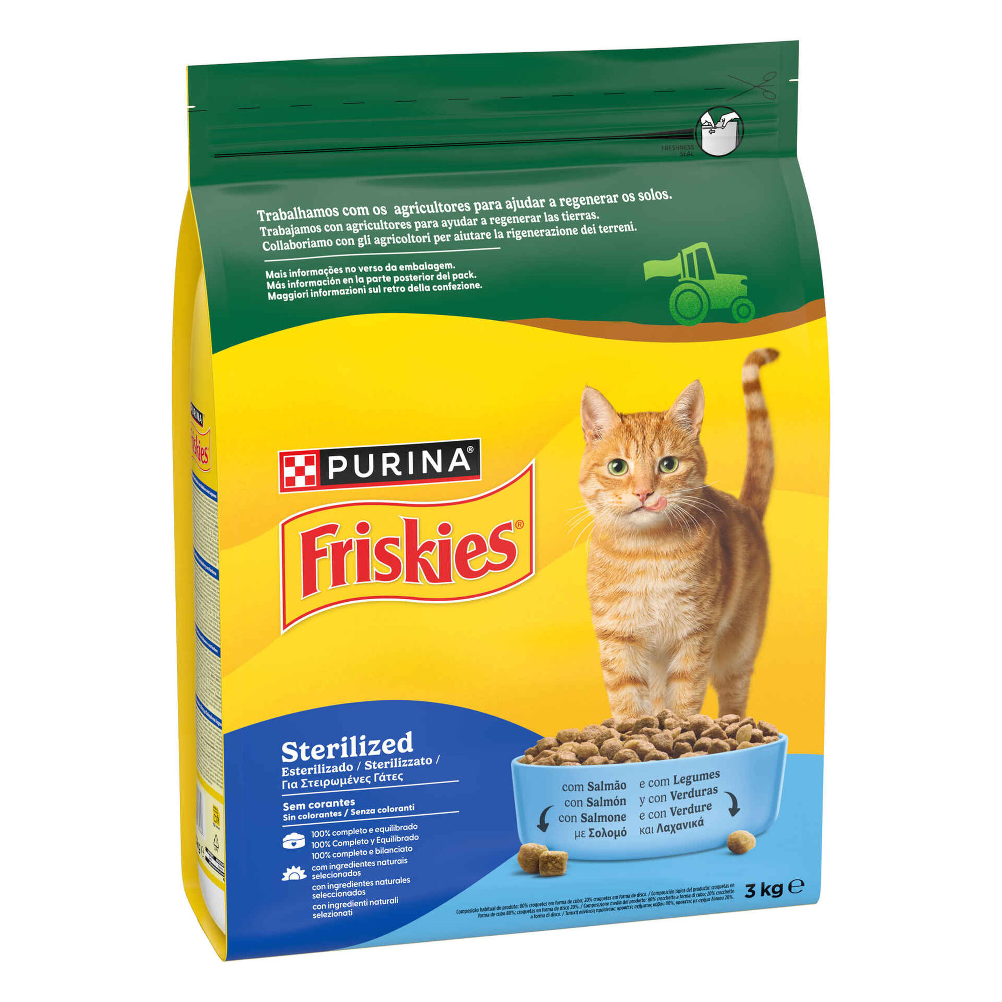 Ra&ccedil;&atilde;o para Gato Adulto Esterilizado Salm&atilde;o Purina Friskies