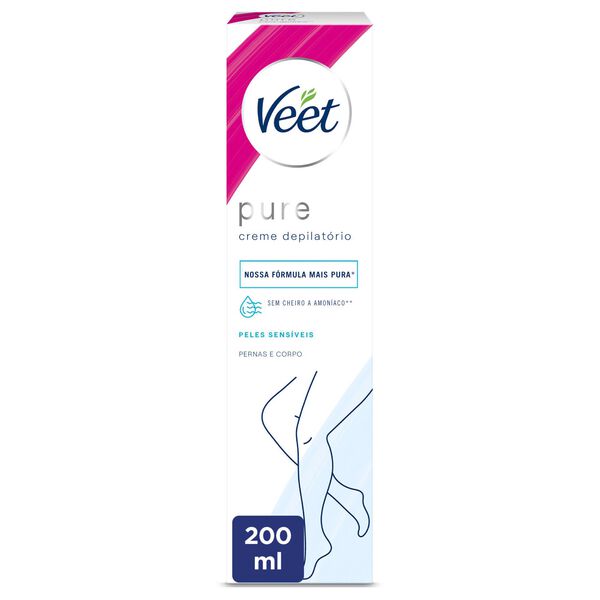 Creme Depilatório Pure Pernas e Corpo Pele Sensível Veet