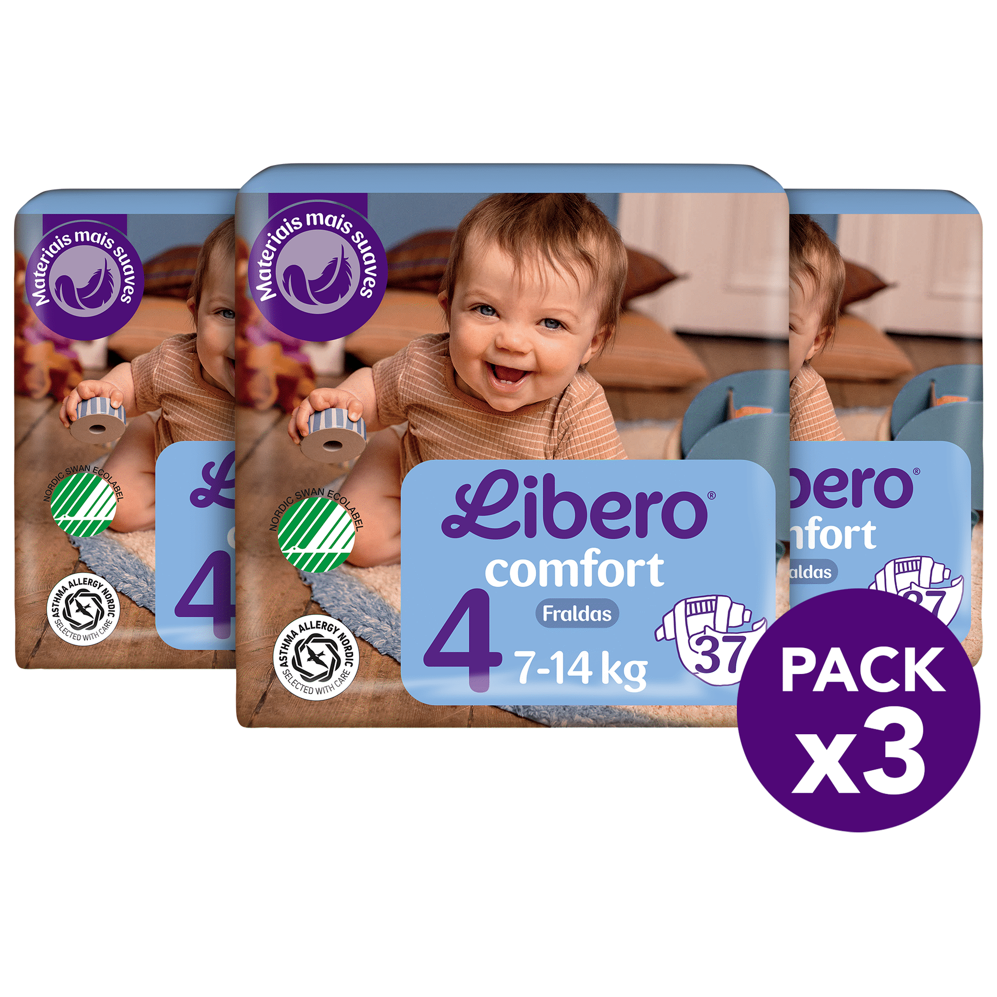 Fraldas Comfort 7-14 Kg T4 Libero