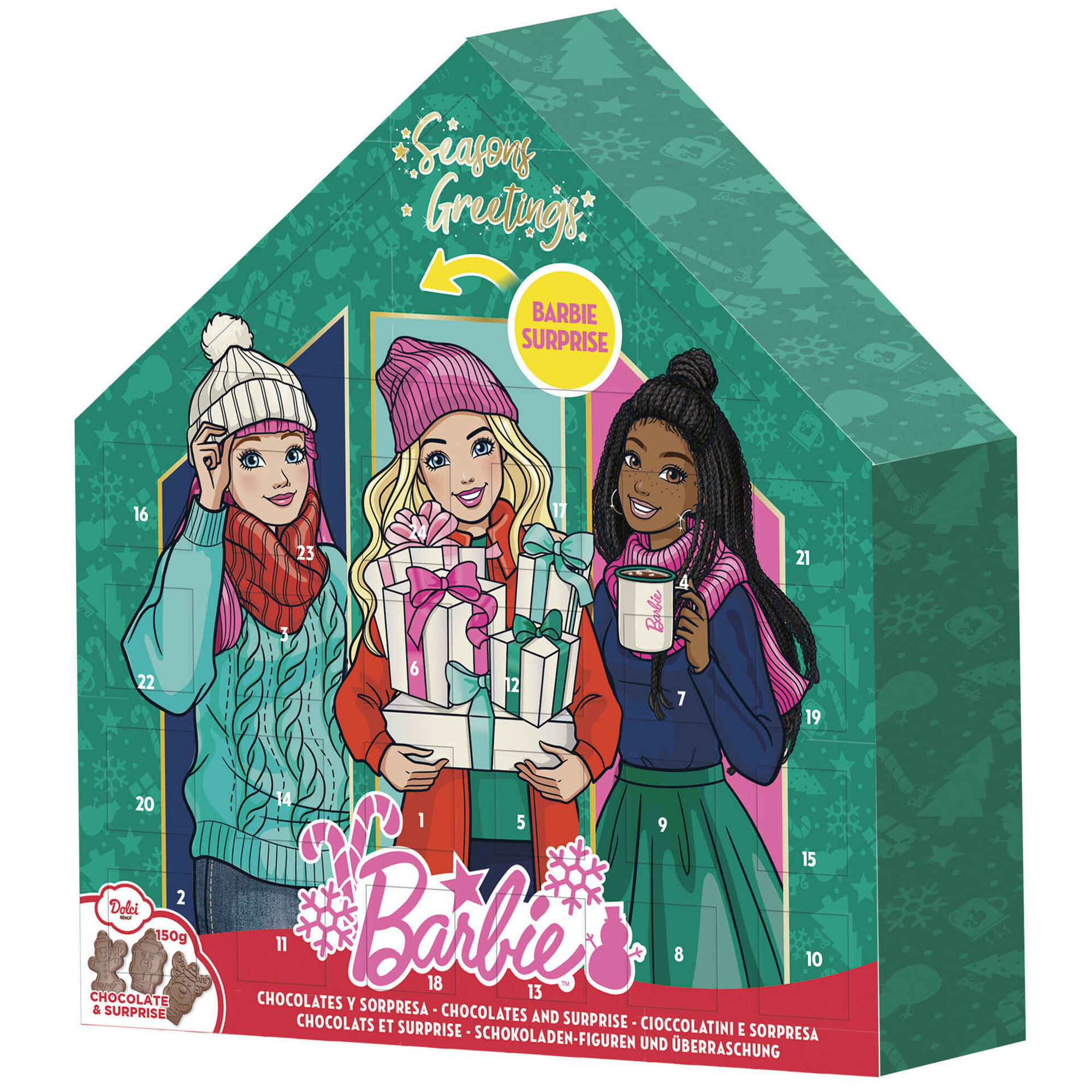 Calendário do Advento de Chocolate com Surpresa Barbie