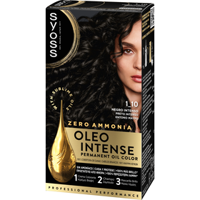 Colora&ccedil;&atilde;o Permanente Oleo Intense Preto Intenso 1.10 Syoss