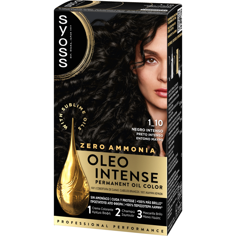 Coloração Permanente Oleo Intense Preto Intenso 1.10 Syoss