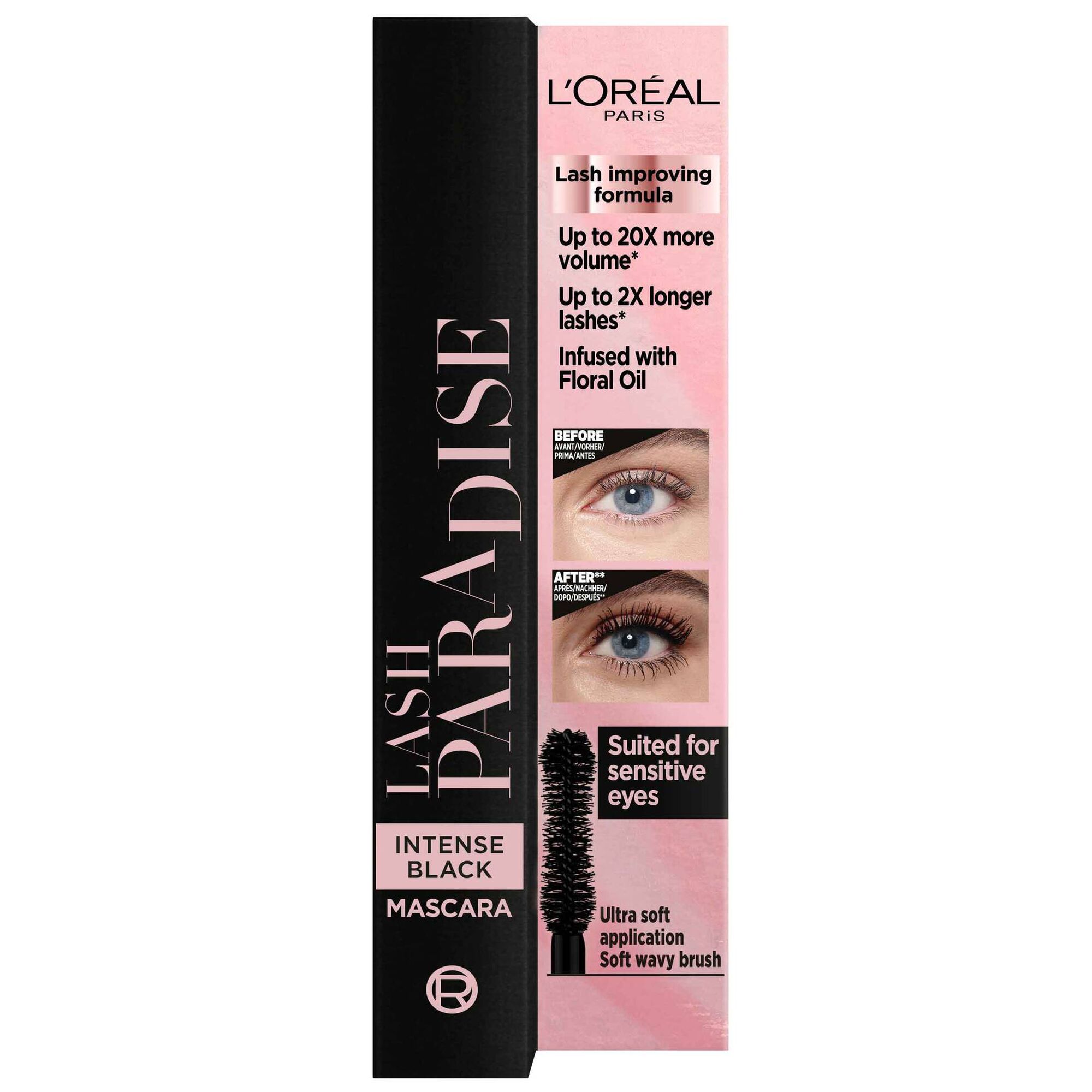 Máscara de Pestanas Lash Paradise Preto Intenso