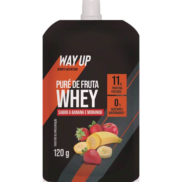 Saqueta de Fruta Proteína Banana e Morango Way Up