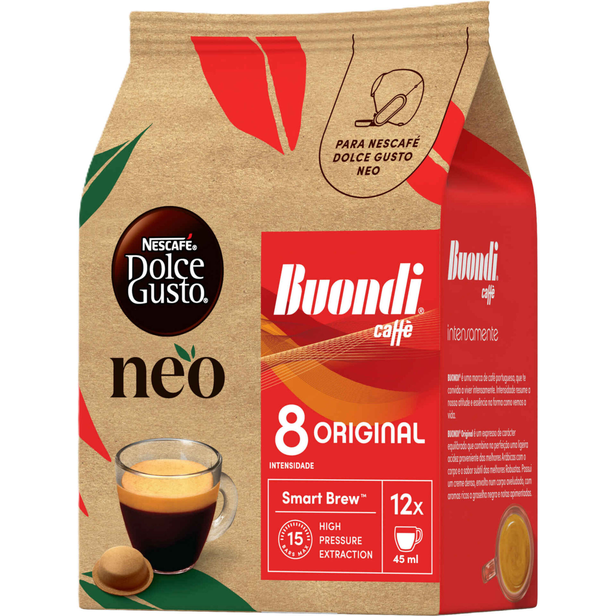C&aacute;psulas de Caf&eacute; Buondi Int 9 Nescaf&eacute; Dolce Gusto Neo