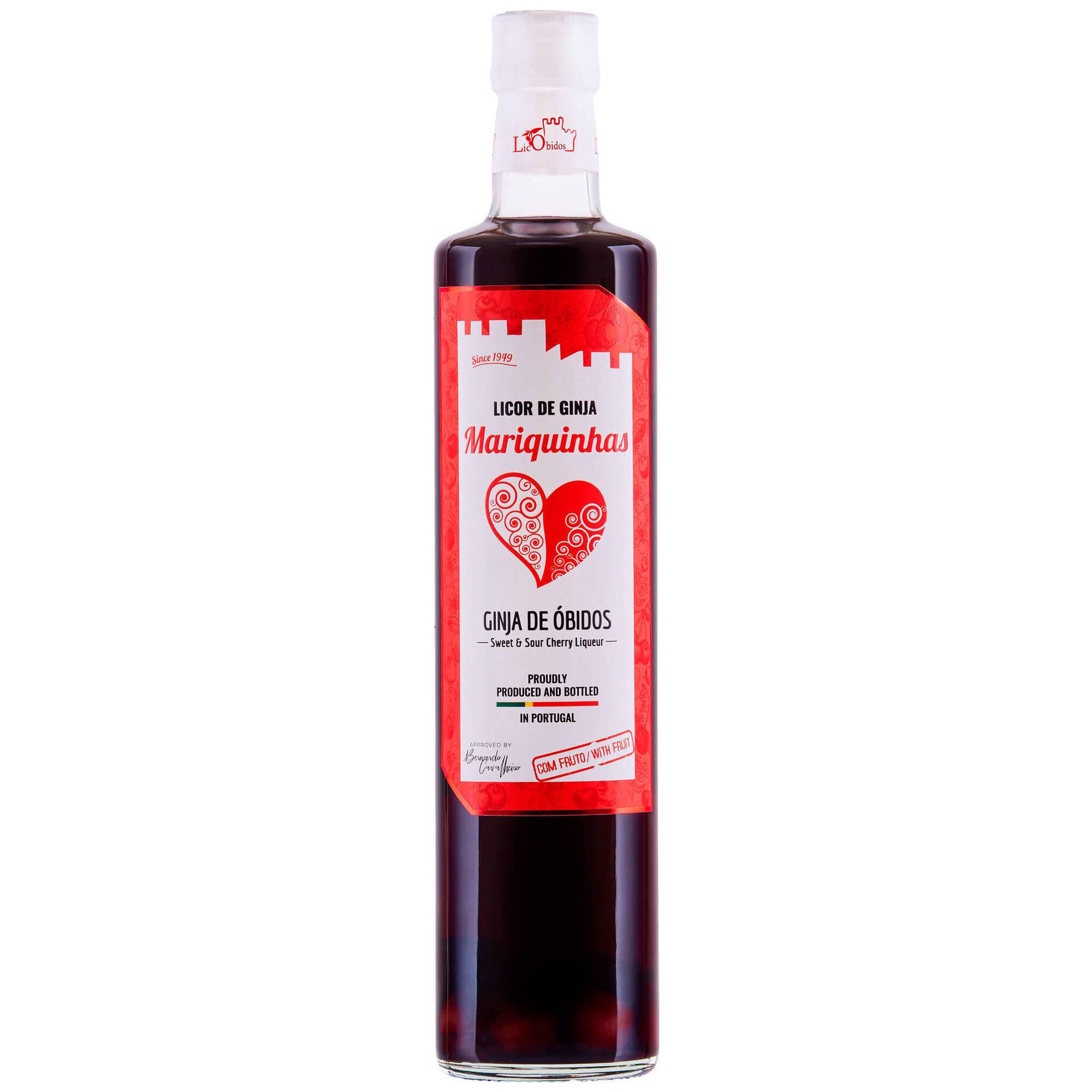 Licor de Ginja de Óbidos com Fruto Mariquinhas
