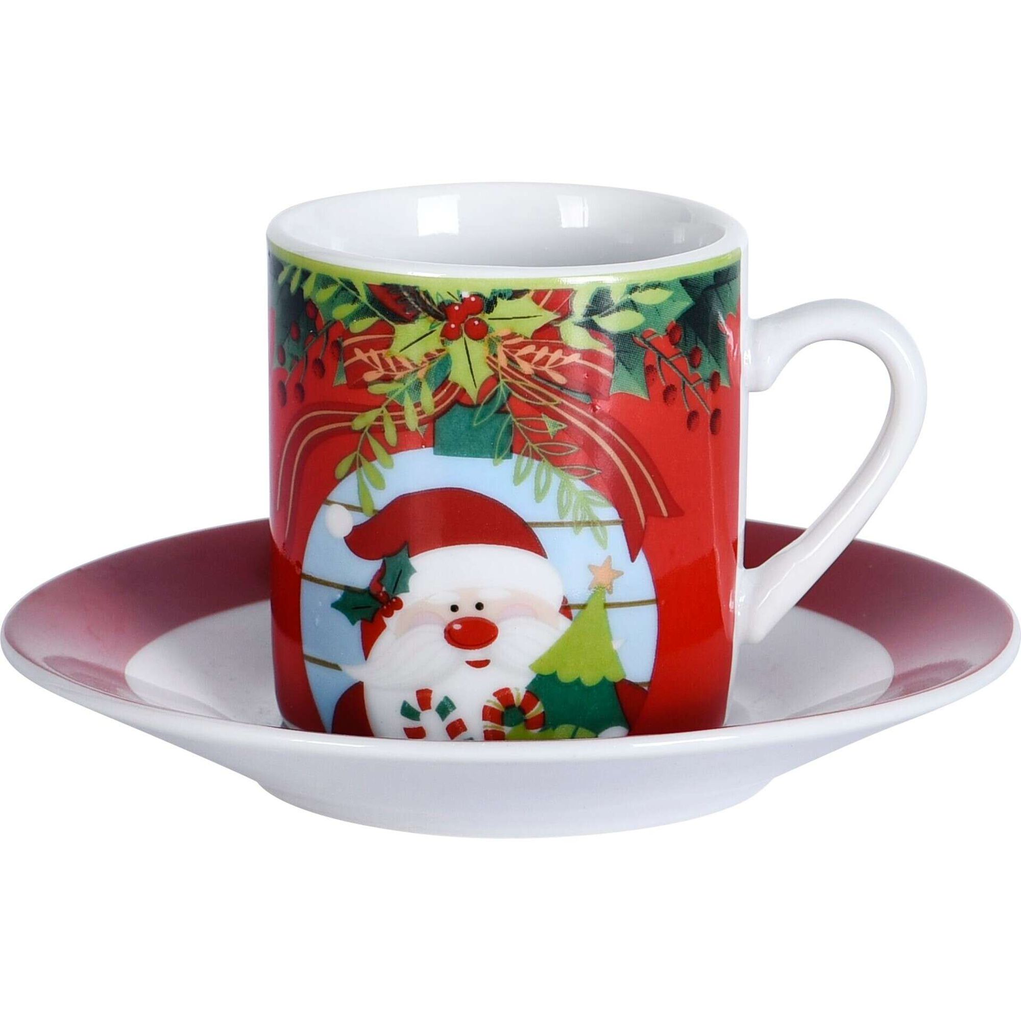 Serviço de Café Vermelho Pai Natal