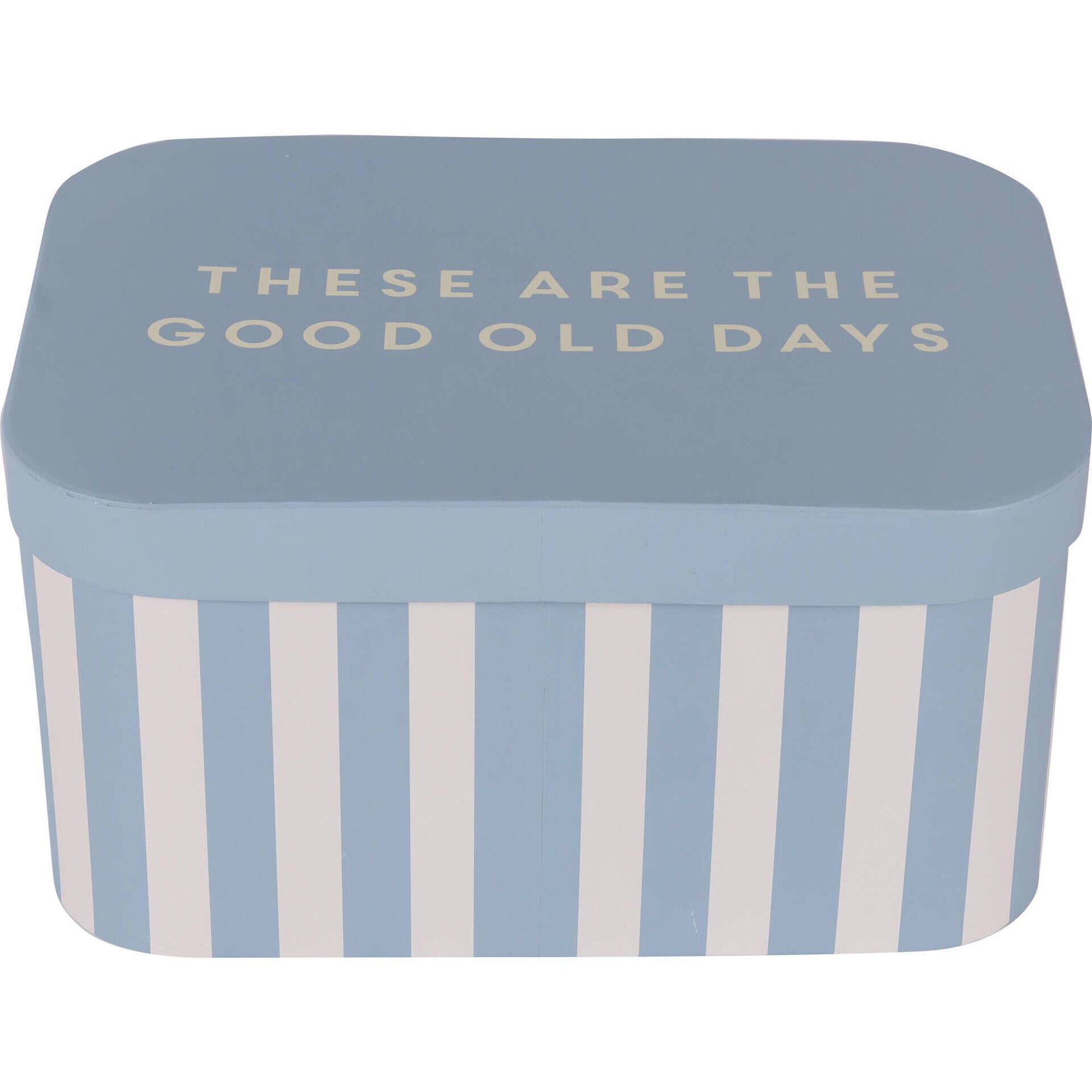 Caixa Riscas Largas Azuis 30x20,5x15,5cm Kasa