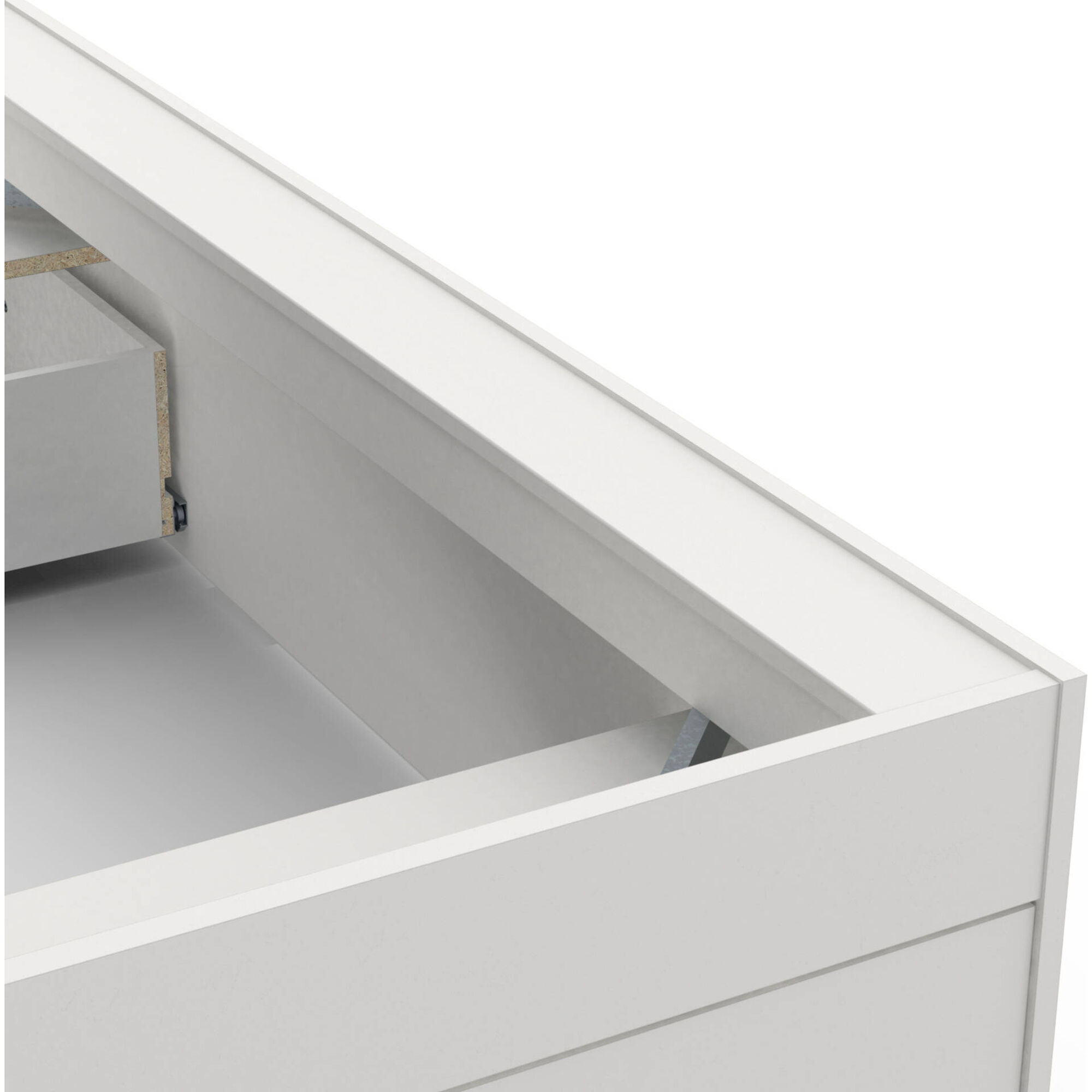 Cama Casal com 2 Gavetas 145x227x88cm Branca Life