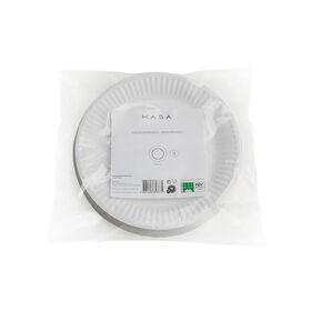 Conjunto 50 Pratos Sobremesa Papel Branco 18cm Conjunto 50 Pratos Sobremesa Papel Branco 18cm