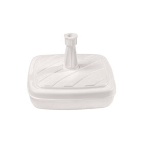 Base Quadrada para Guarda-Sol Pl&aacute;stico 14L Branca