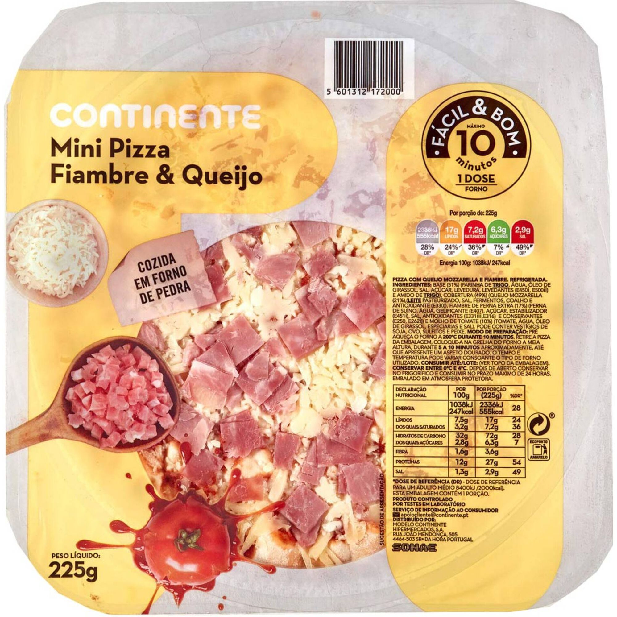 Mini Pizza Fresca de Fiambre e Queijo