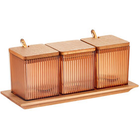 Conjunto 3 Recipientes Multiusos &Acirc;mbar Kasa