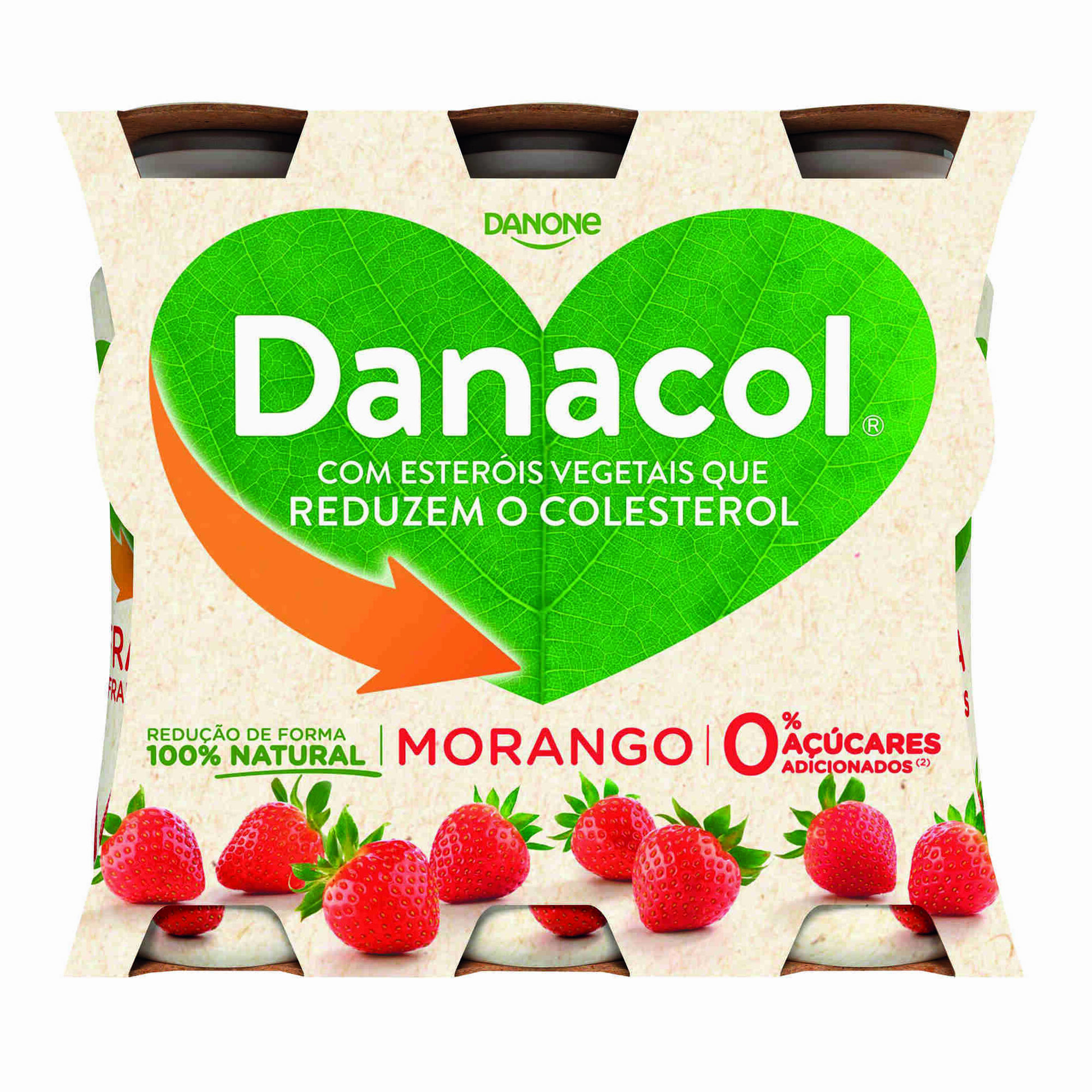 Iogurte Líquido Reduz Colesterol Morango