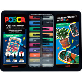 Mala Met&aacute;lica com 20 Marcadores Pop Posca