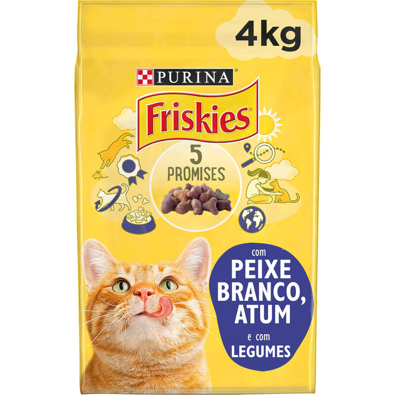 Ração para Gato Adulto Bacalhau e Legumes Purina Friskies
