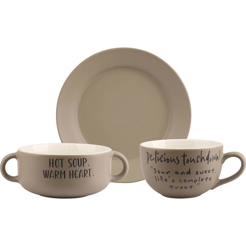 Conjunto 3 Peças Pequeno-Almoço Verde Kasa