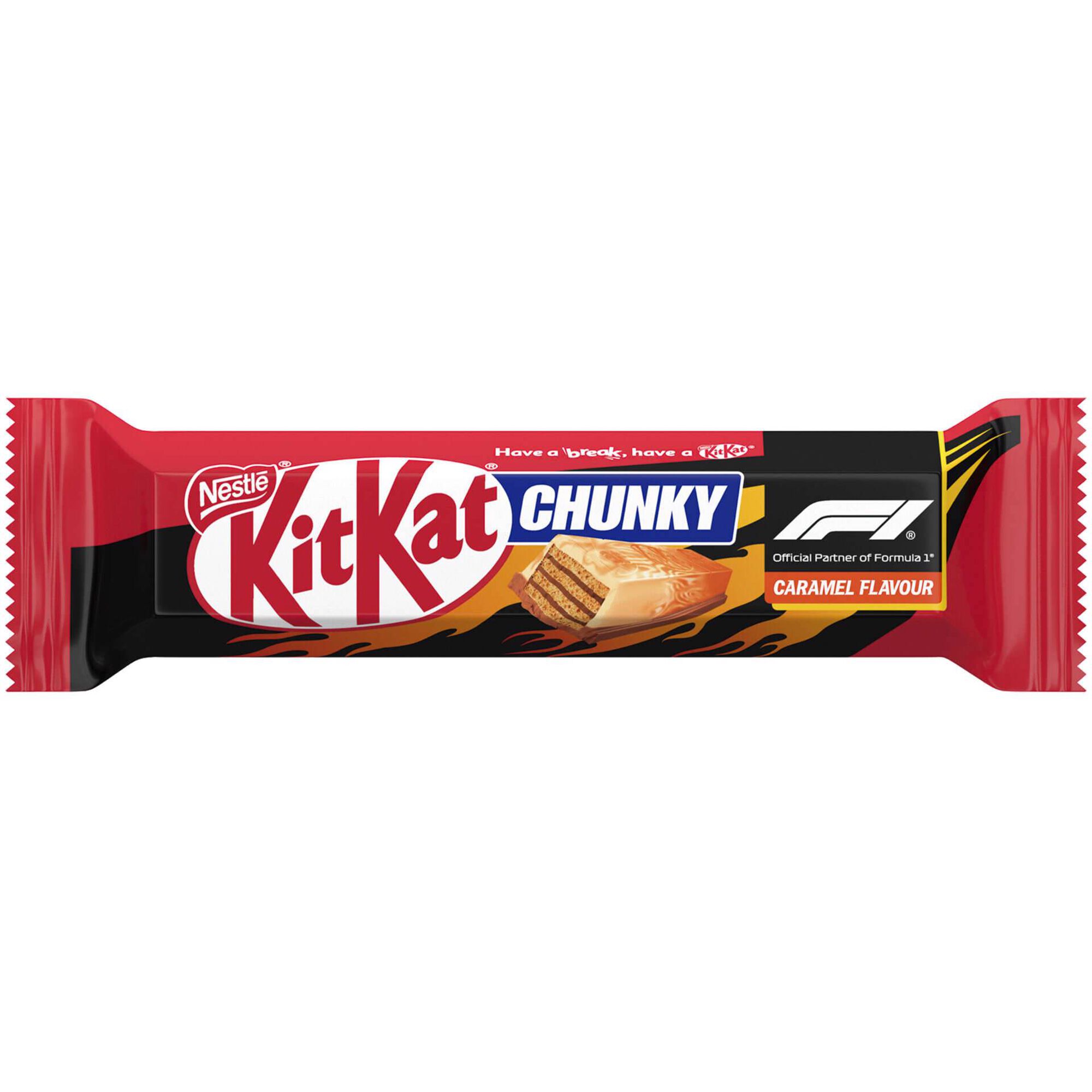 Snack de Chocolate de Leite com Caramelo Chunky F1 Kit Kat