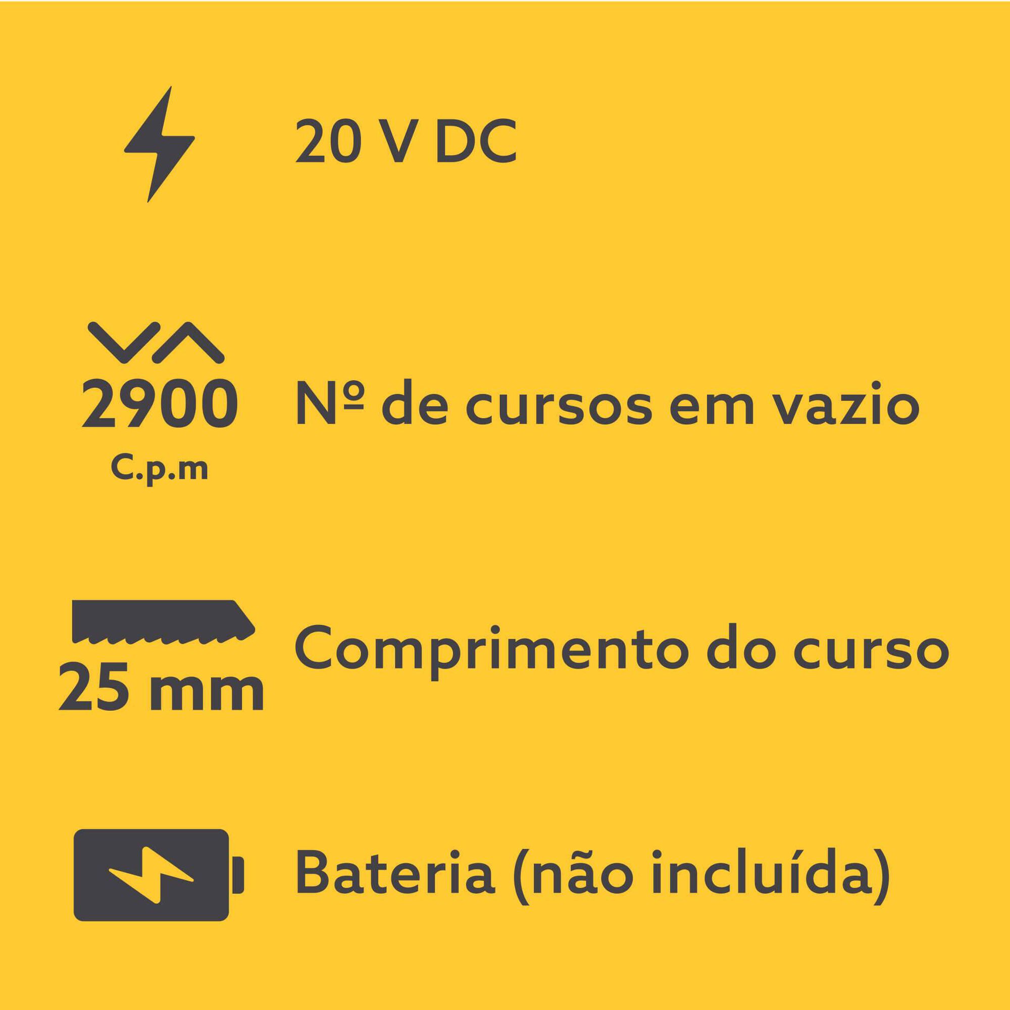 Serra de Recortes sem Fios 20V Boost