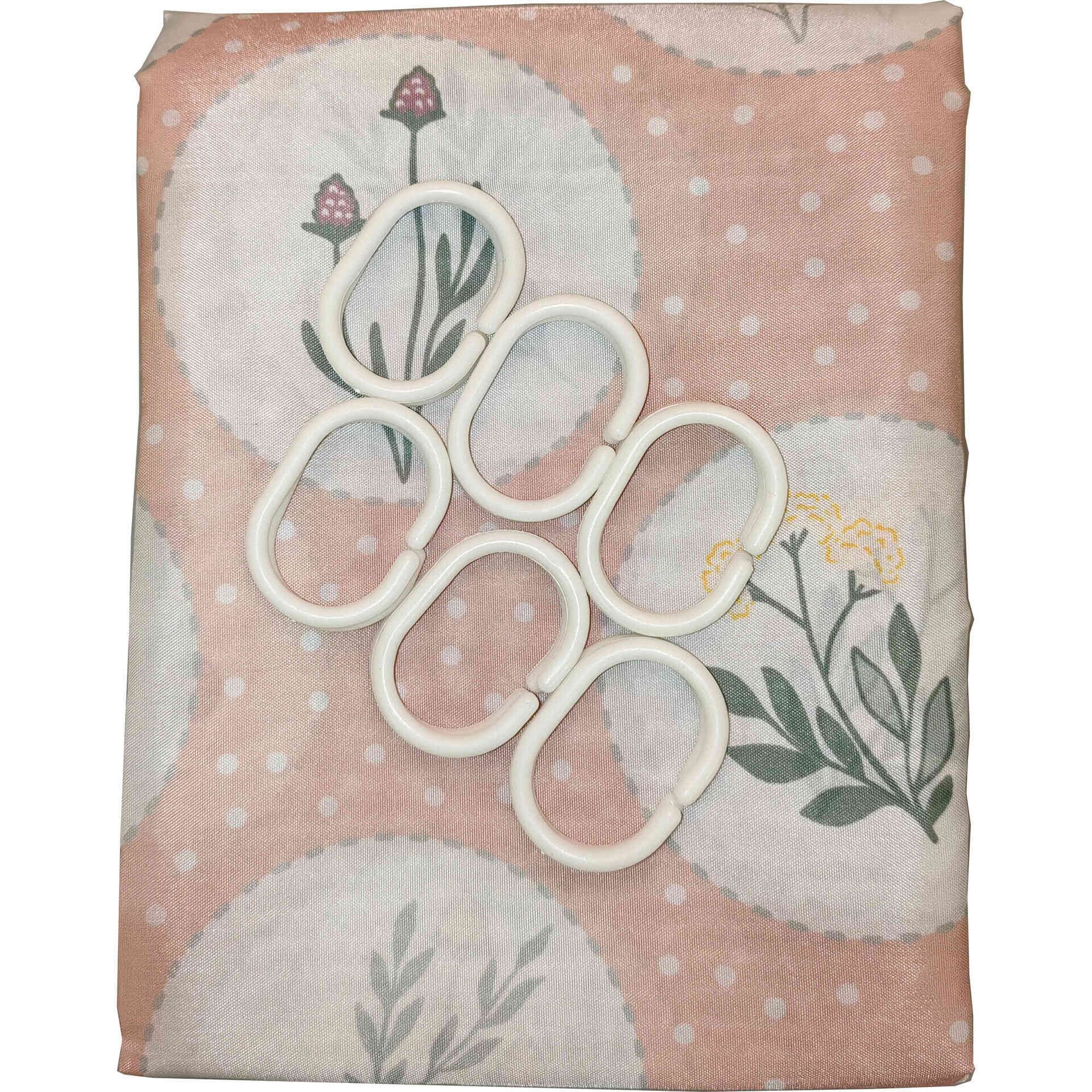 Cortina de Banho Poliéster 200x180cm Rosa