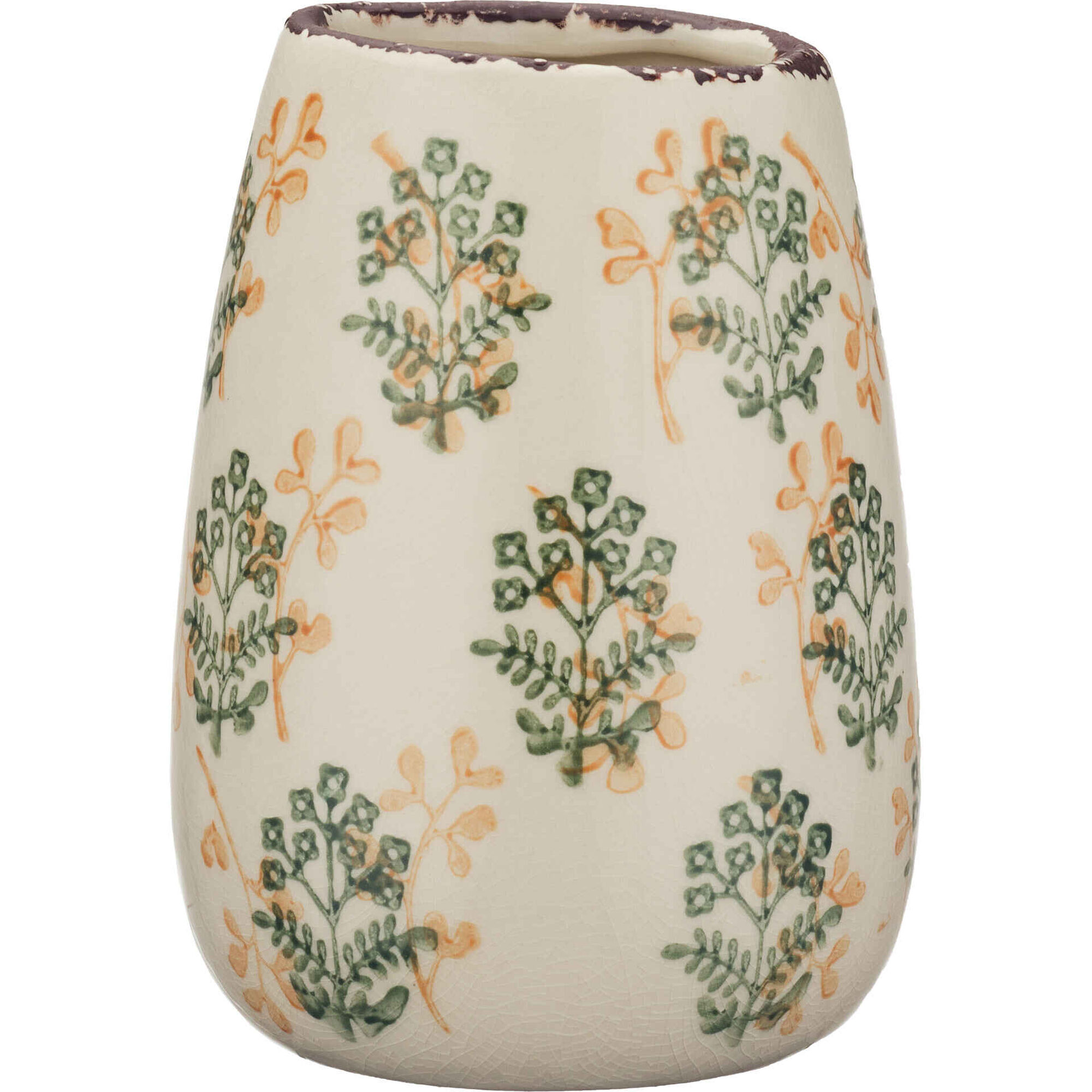 Jarra Flores Vintage 13,8x19cm Bege Kasa