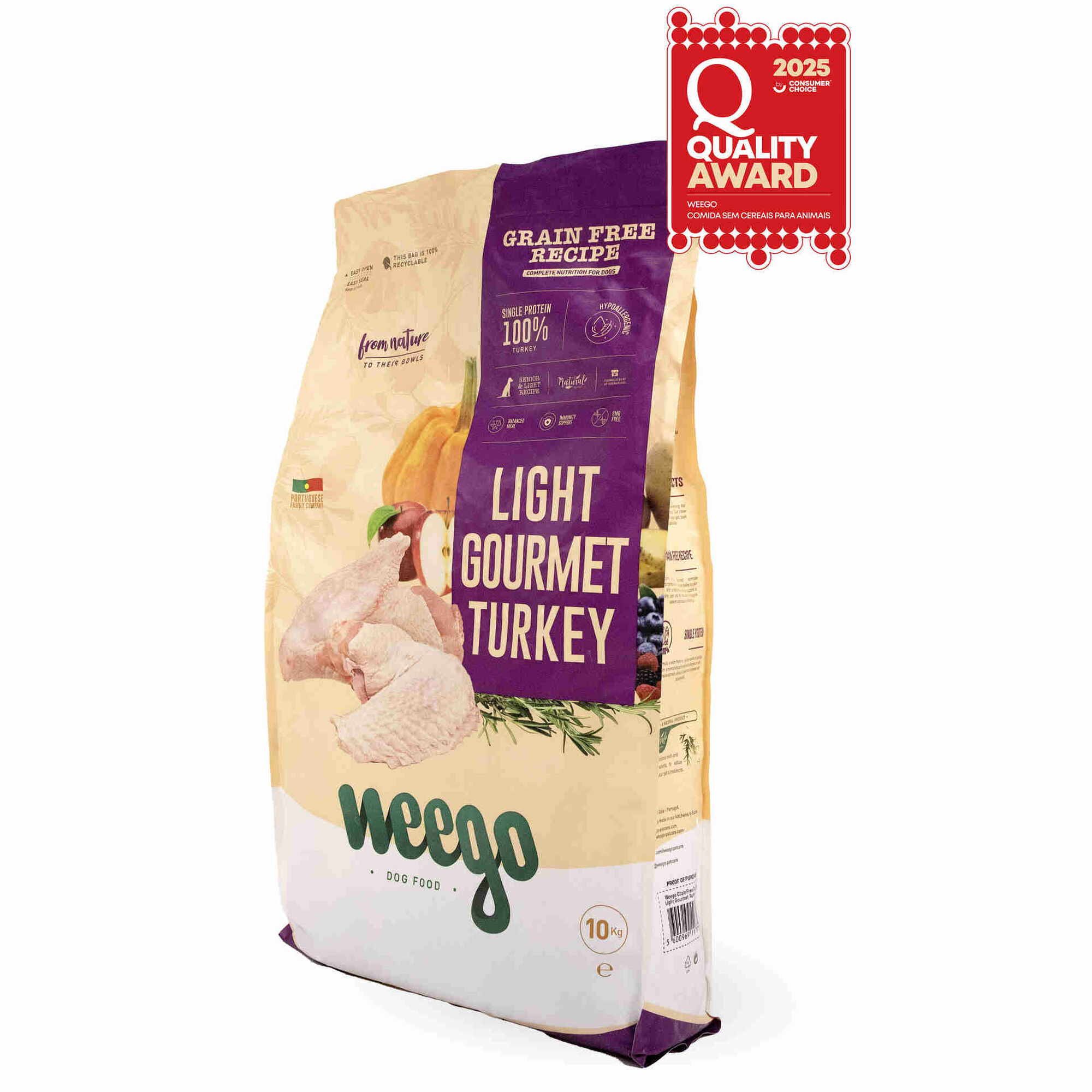 Ra&ccedil;&atilde;o para C&atilde;o S&eacute;nior Peru Grain Free Weego