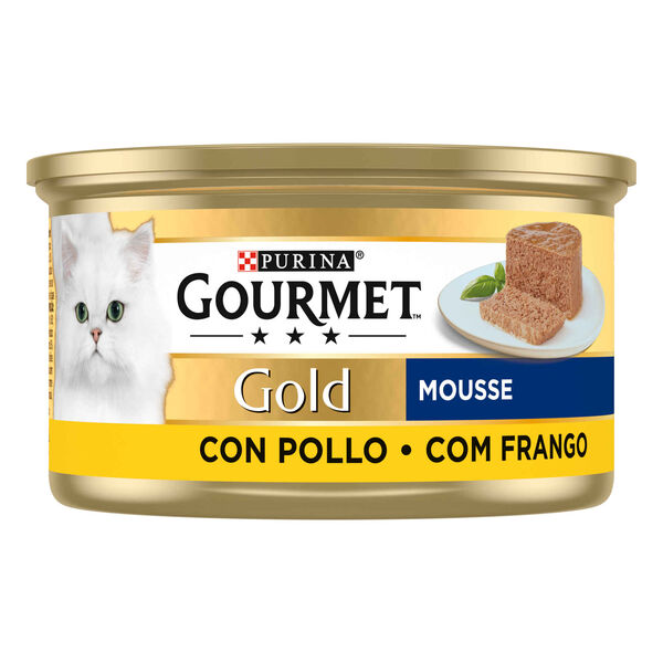 Comida Húmida para Gato Adulto Mousse Frango Purina Gourmet Gold