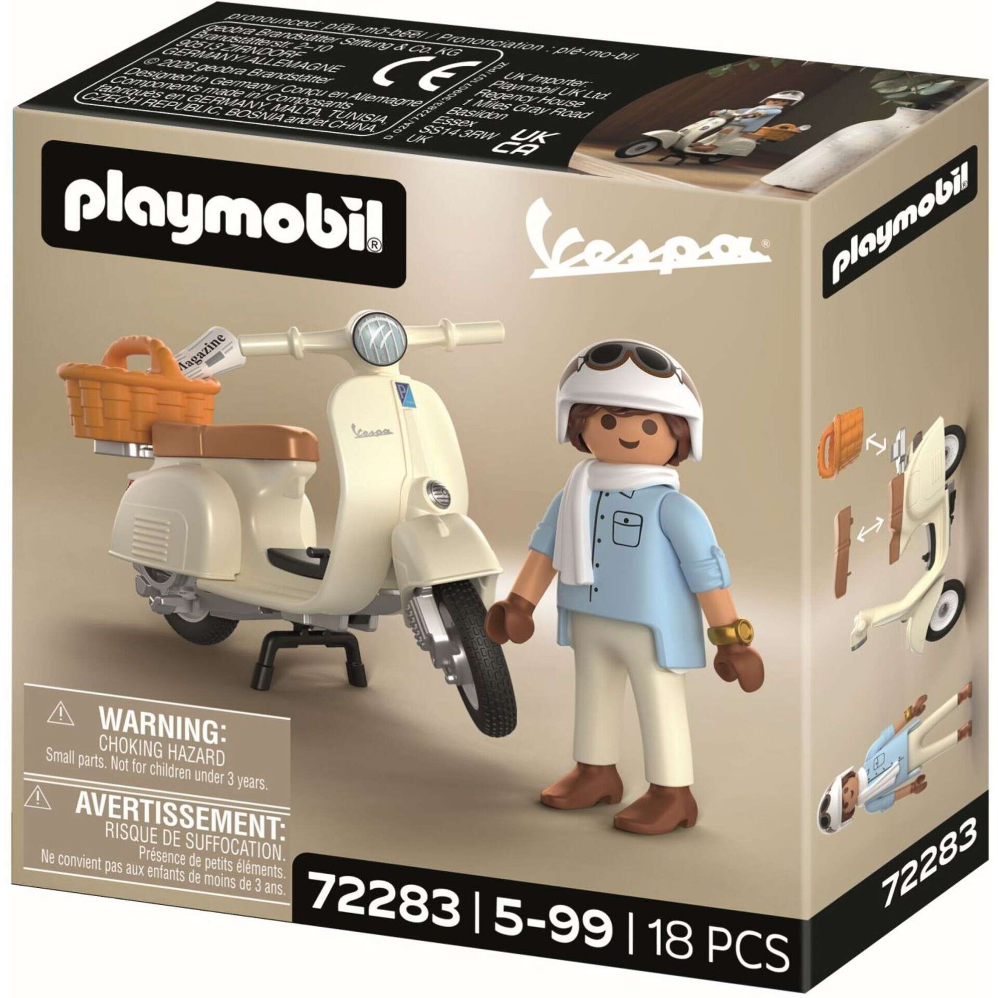 Playmobil - Vespa 80&ordm; Anivers&aacute;rio Estilo Cl&aacute;ssico