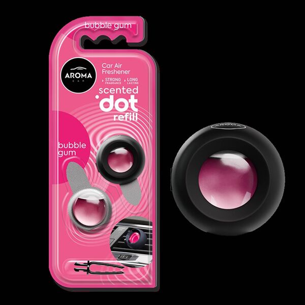 Ambientador Auto Encaixar Gel e Recarga Pastilha Elástica Aroma Car