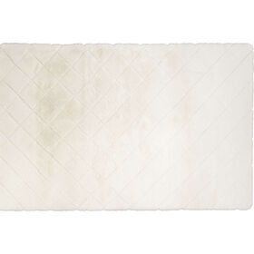 Tapete Pelo Losangos 60x90cm Branco Tapete Pelo Losangos 60x90cm Branco