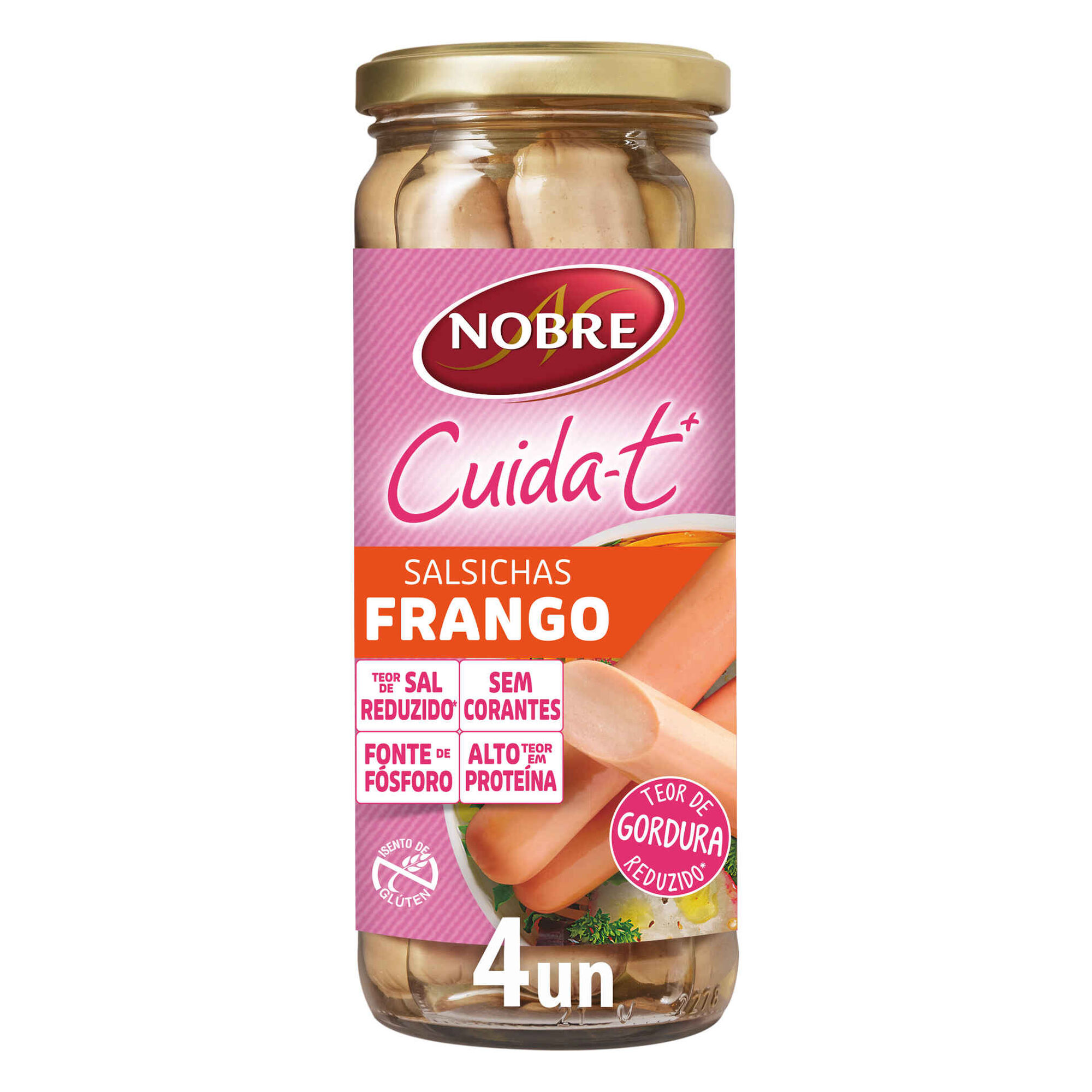 Salsichas de Frango Cuida-t+ Frasco 4 un