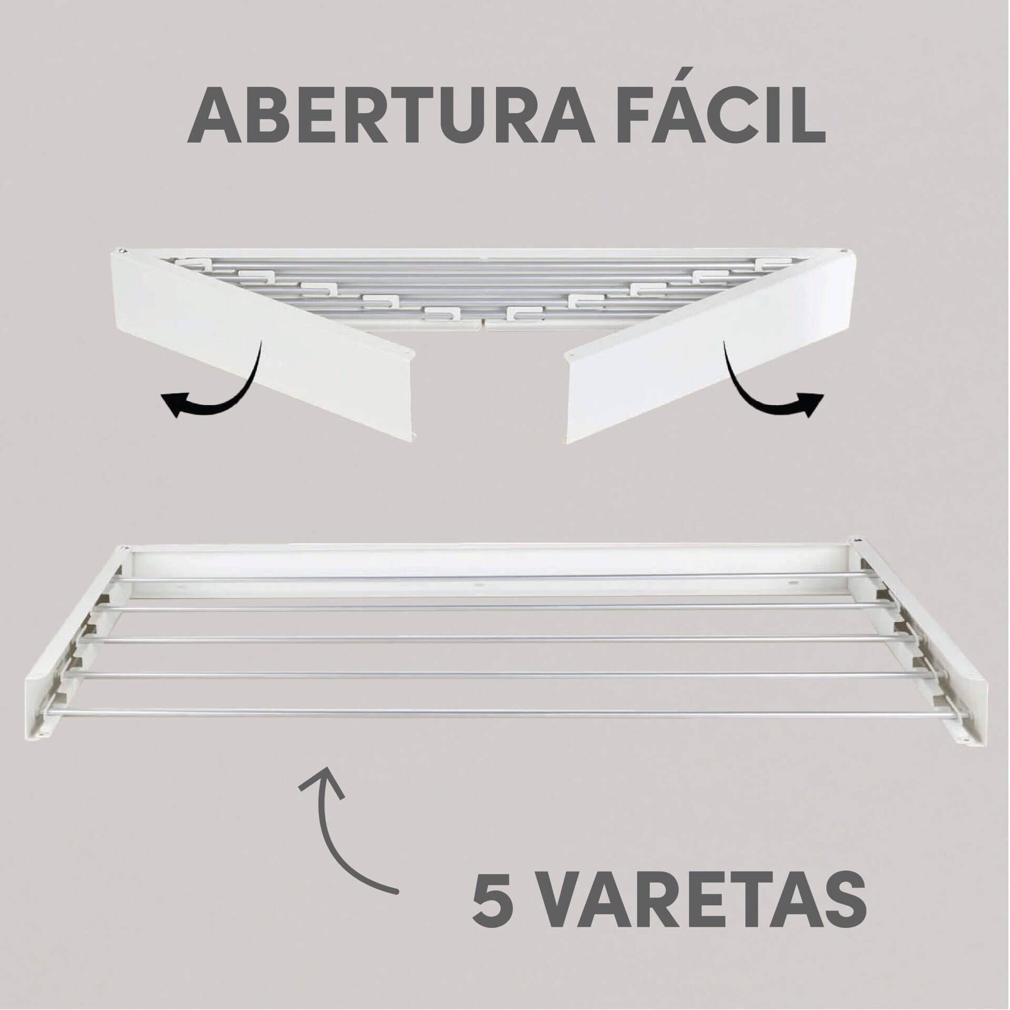 Estendal Parede Invis&iacute;vel Branco Kasa