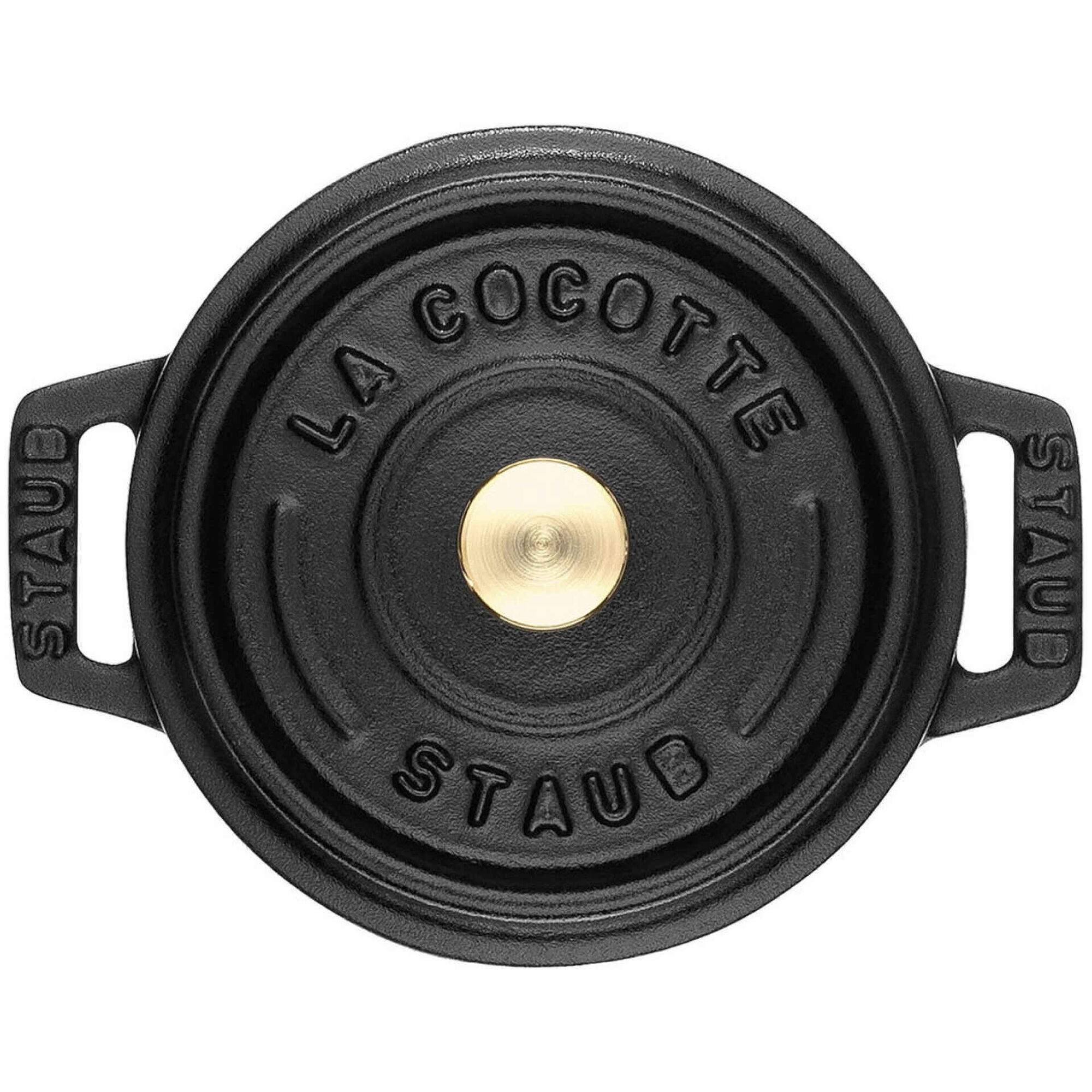 Ca&ccedil;arola Redondo Ferro Fundido 10cm Preta Staub