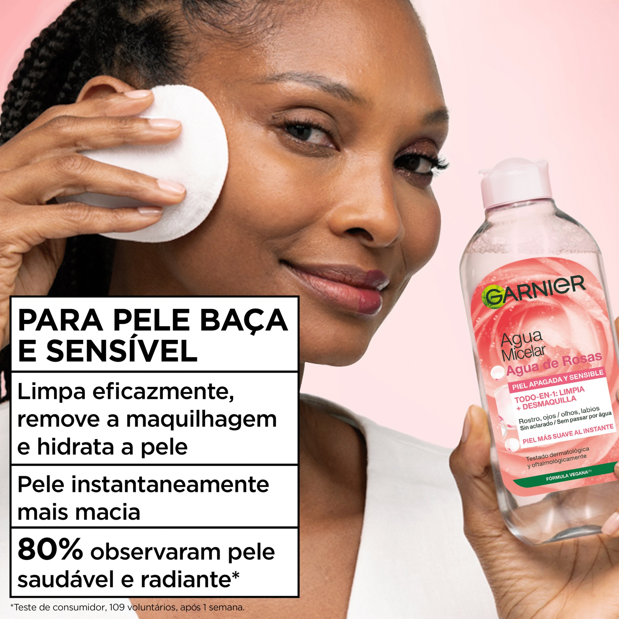 &Aacute;gua Micelar Rosas Garnier Skin Active
