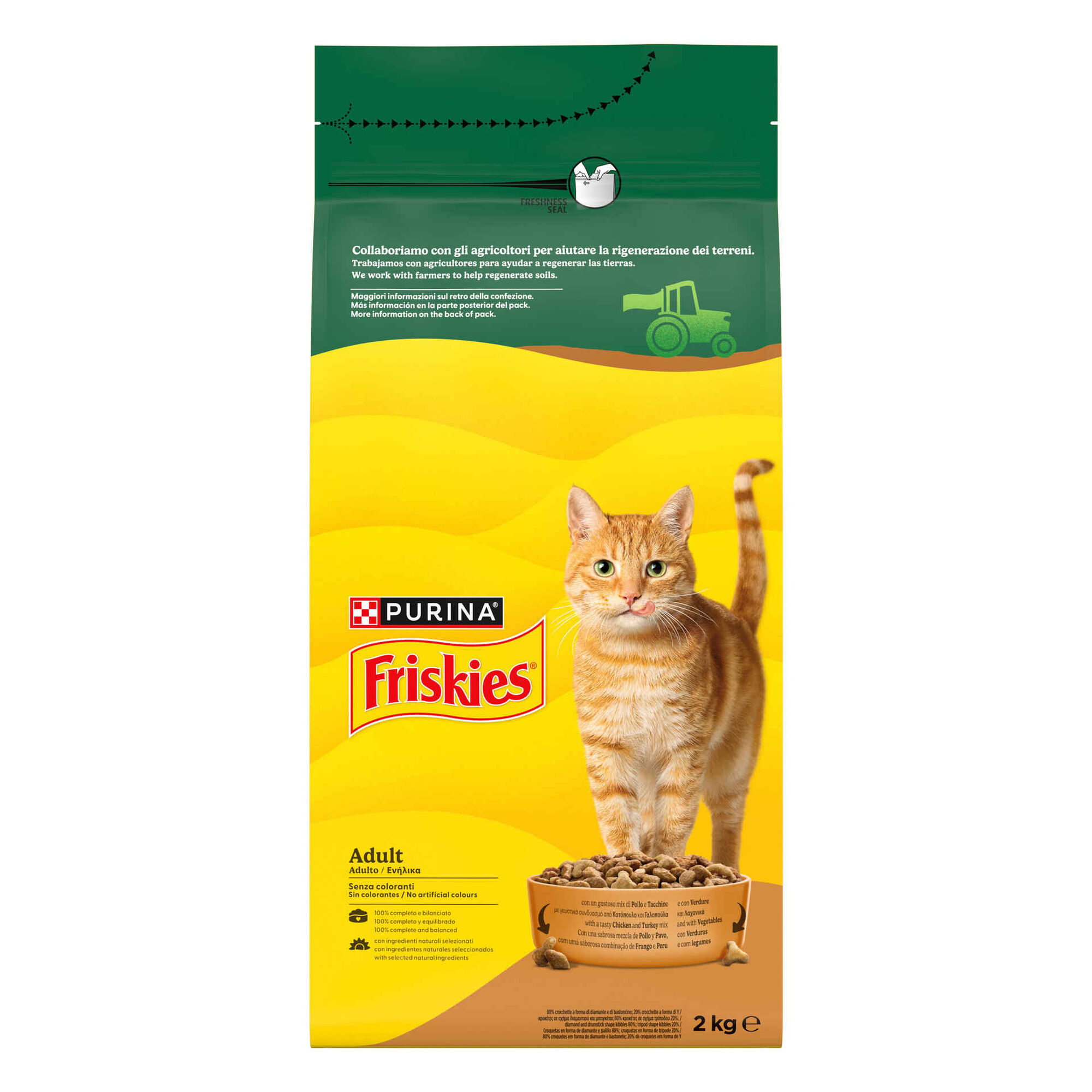 Ra&ccedil;&atilde;o para Gato Adulto Frango, Peru e Legumes Purina Friskies