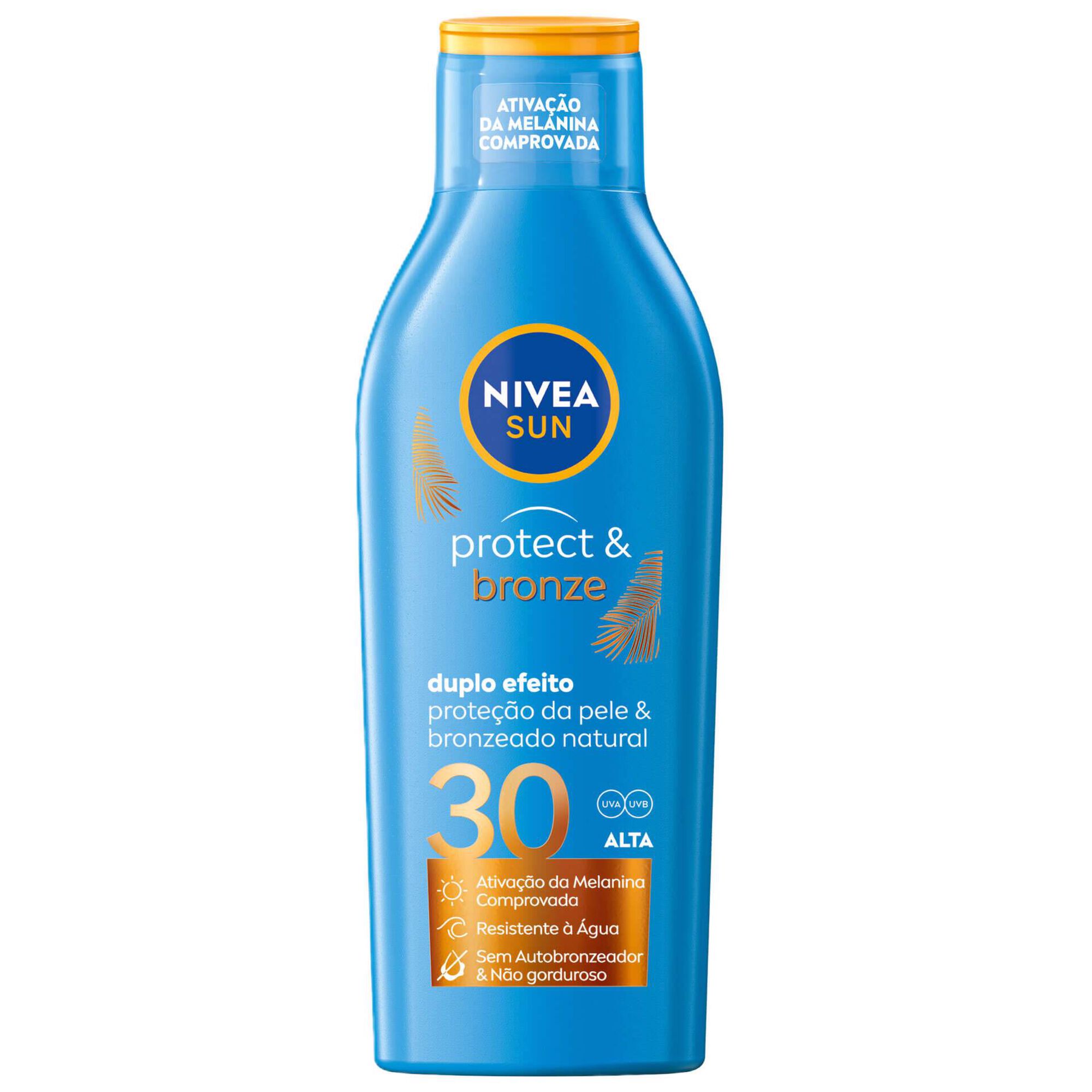Protetor Solar Lo&ccedil;&atilde;o Protect & Bronze FPS 30 Nivea Sun