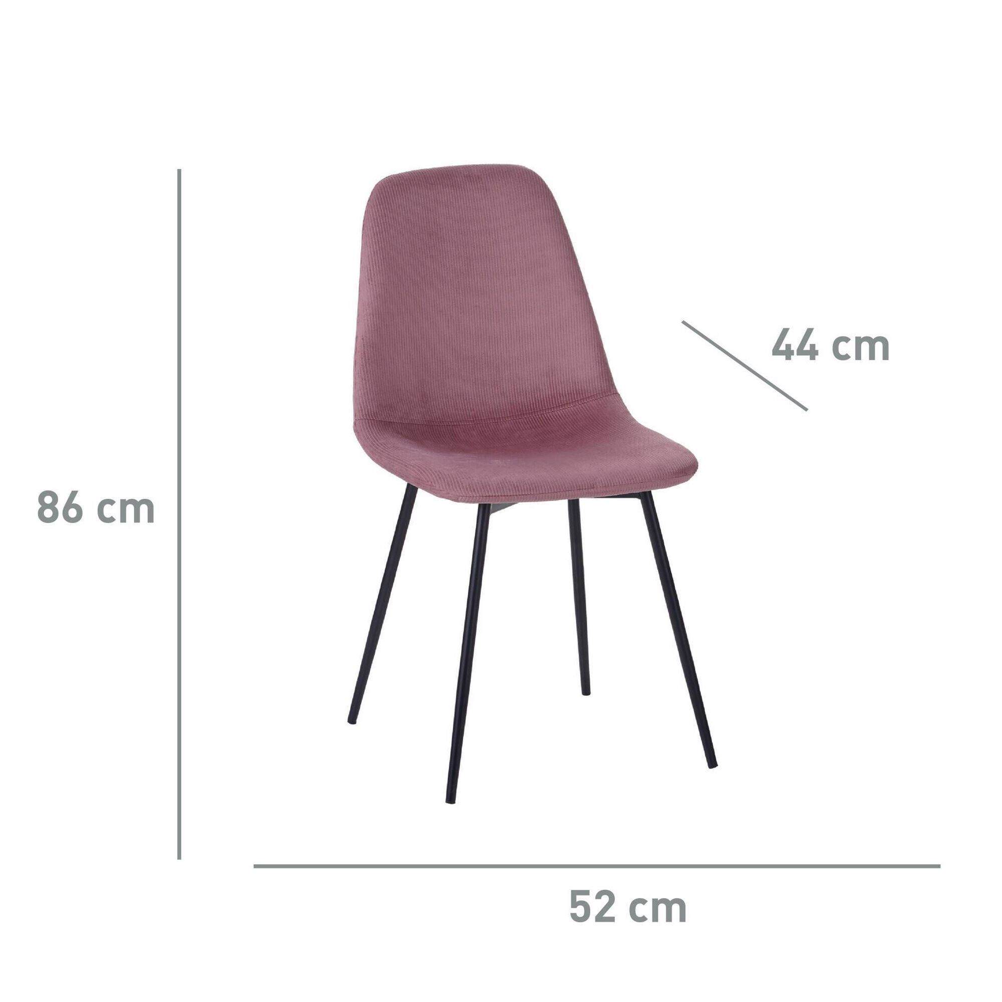 Cadeira Estofada Rosa Velvet Kasa