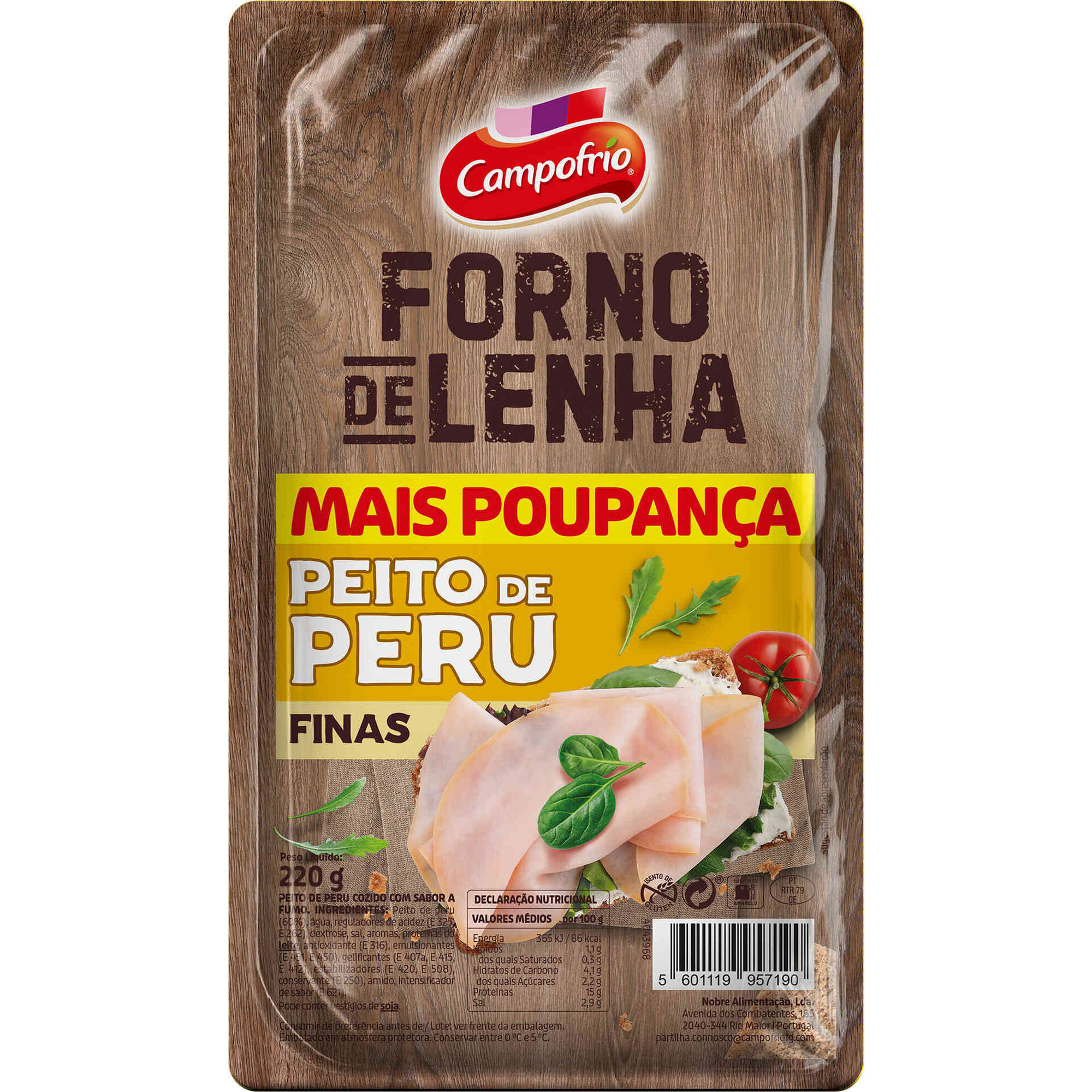 Fiambre Peito de Peru Forno Lenha Fatias Finas Fiambre Peito de Peru Forno Lenha Fatias Finas
