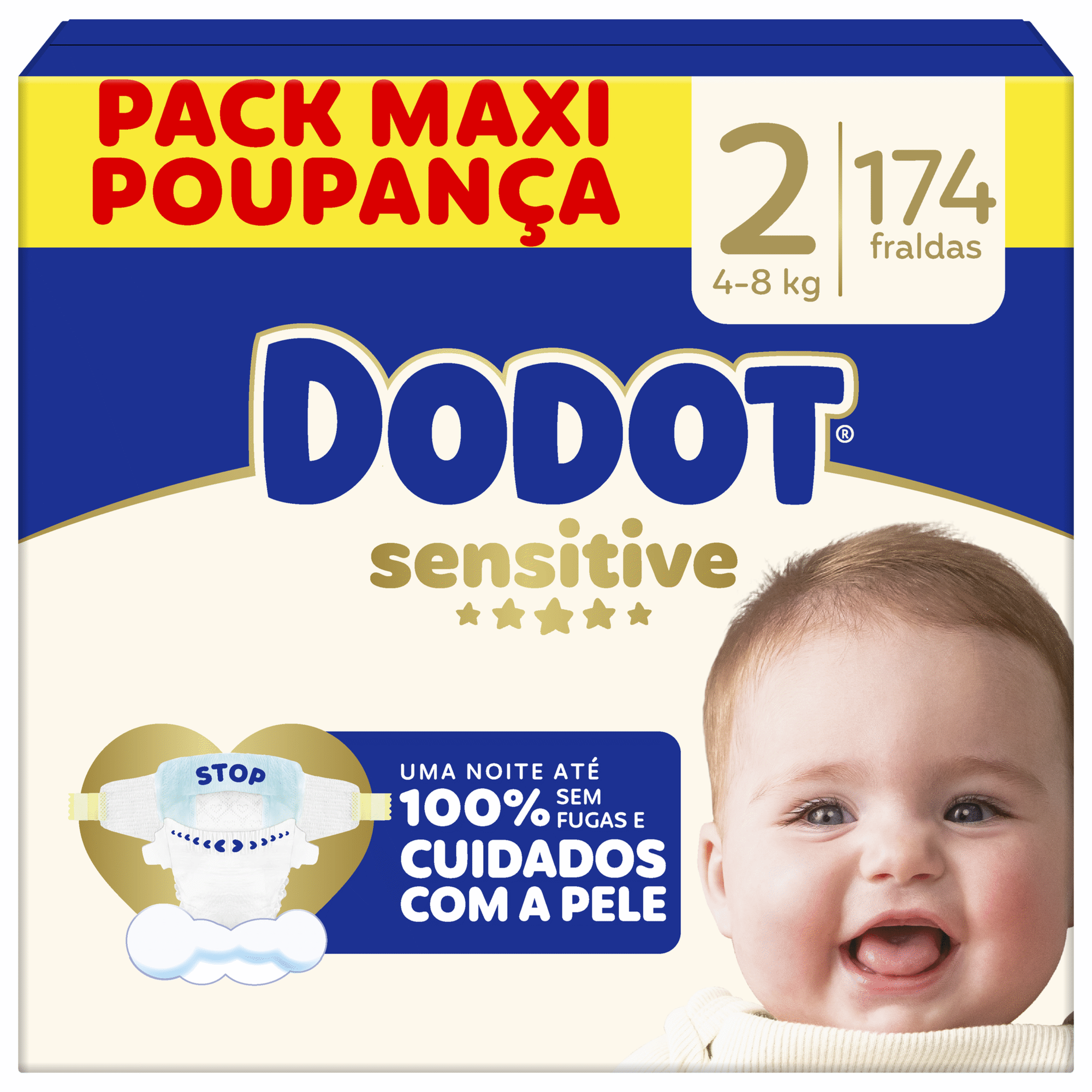 Fraldas Sensitive 4-8kg T2 Dodot