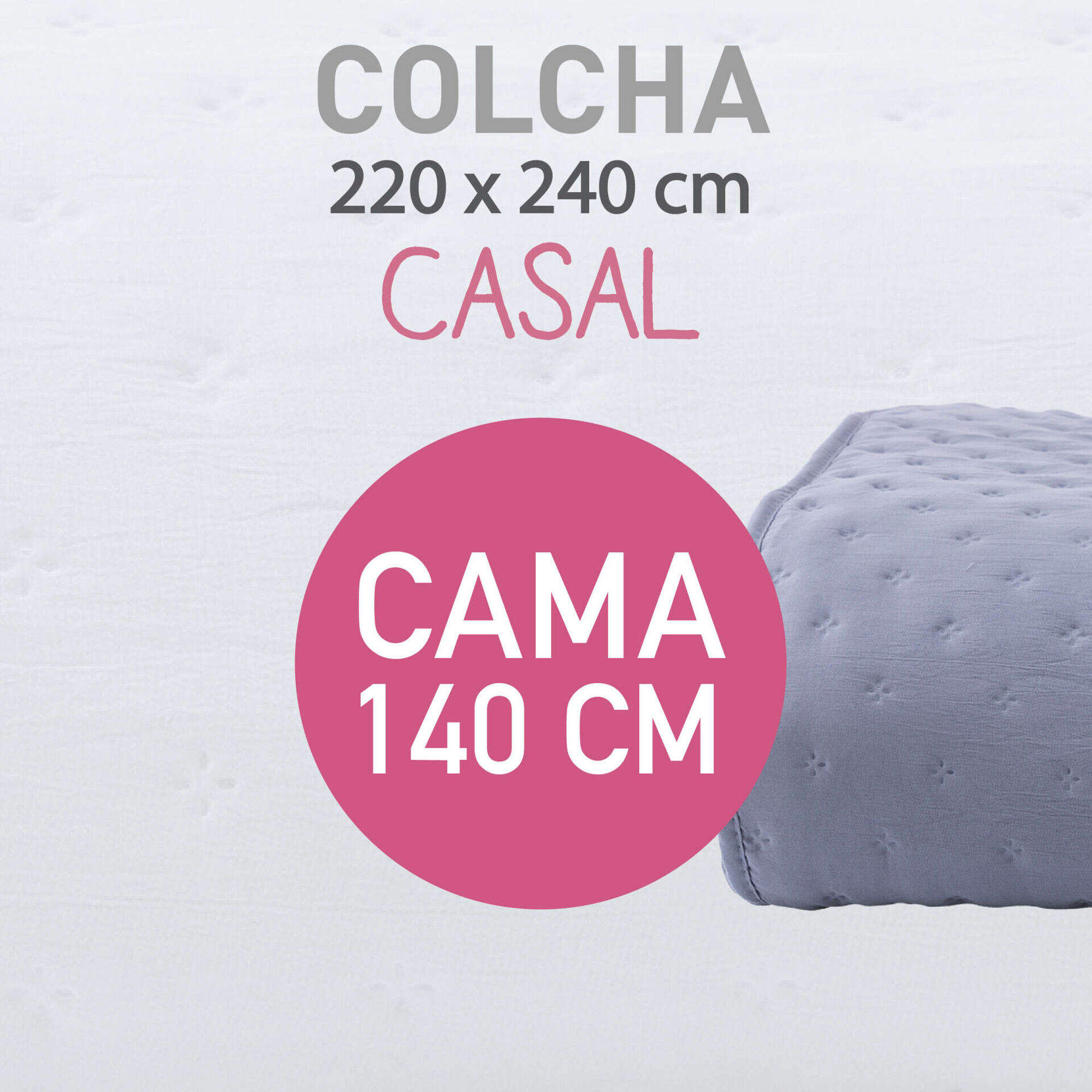 Colcha Washed 220x240cm Cinza