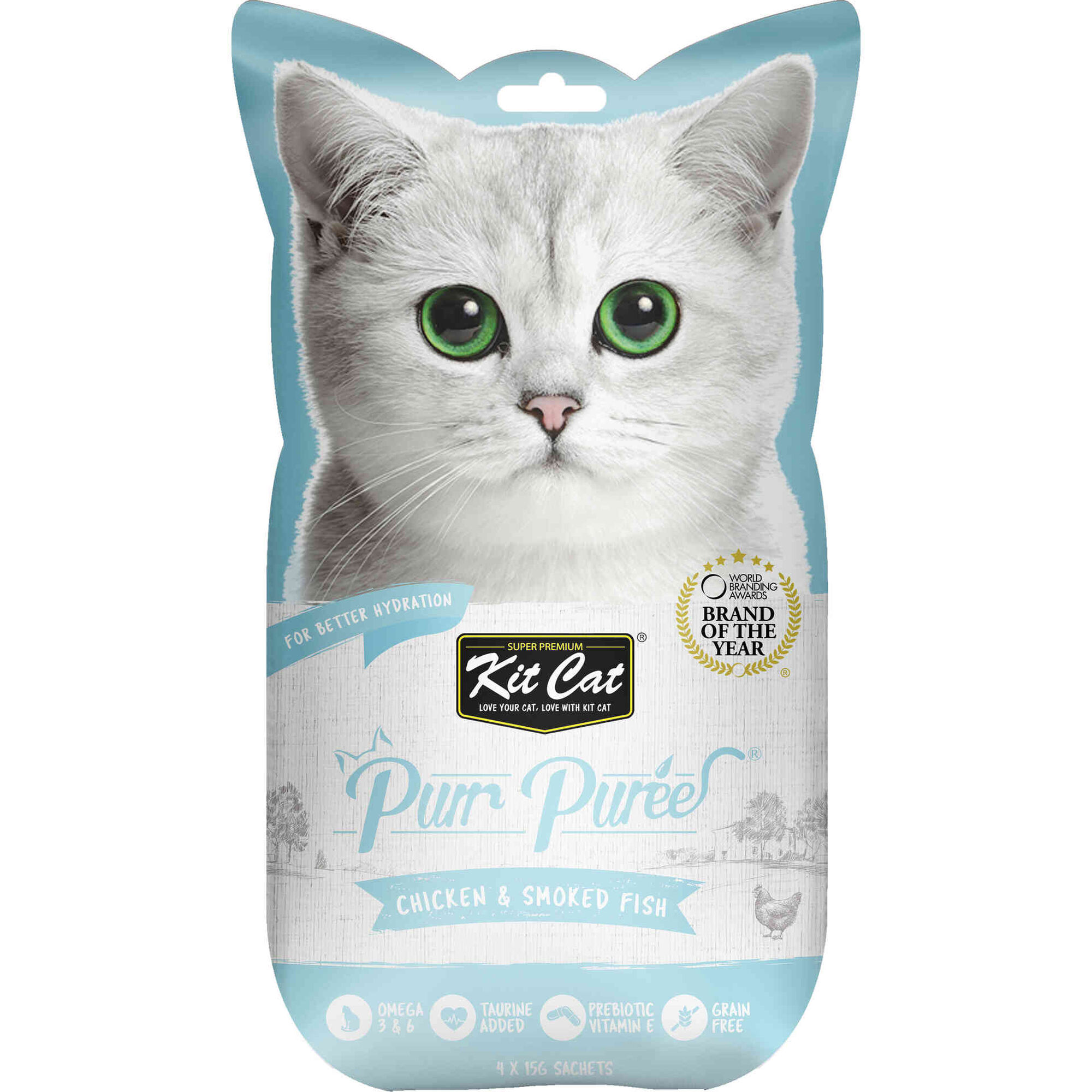 Snack para Gato Purrfect Pockets Frango e Peixe Kit Cat