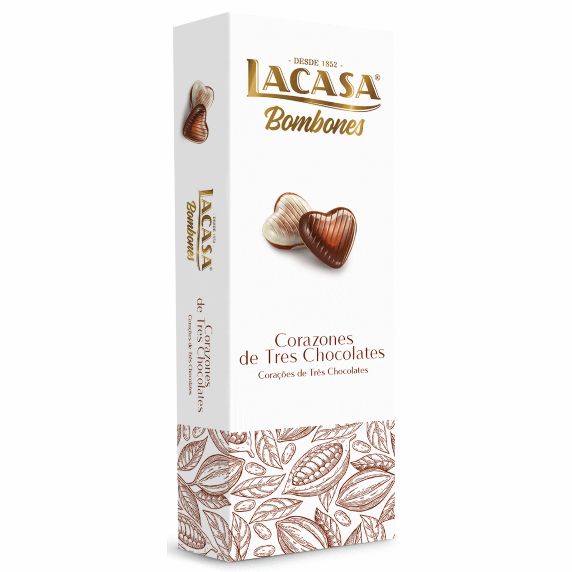 Bombons de 3 Chocolates Corações