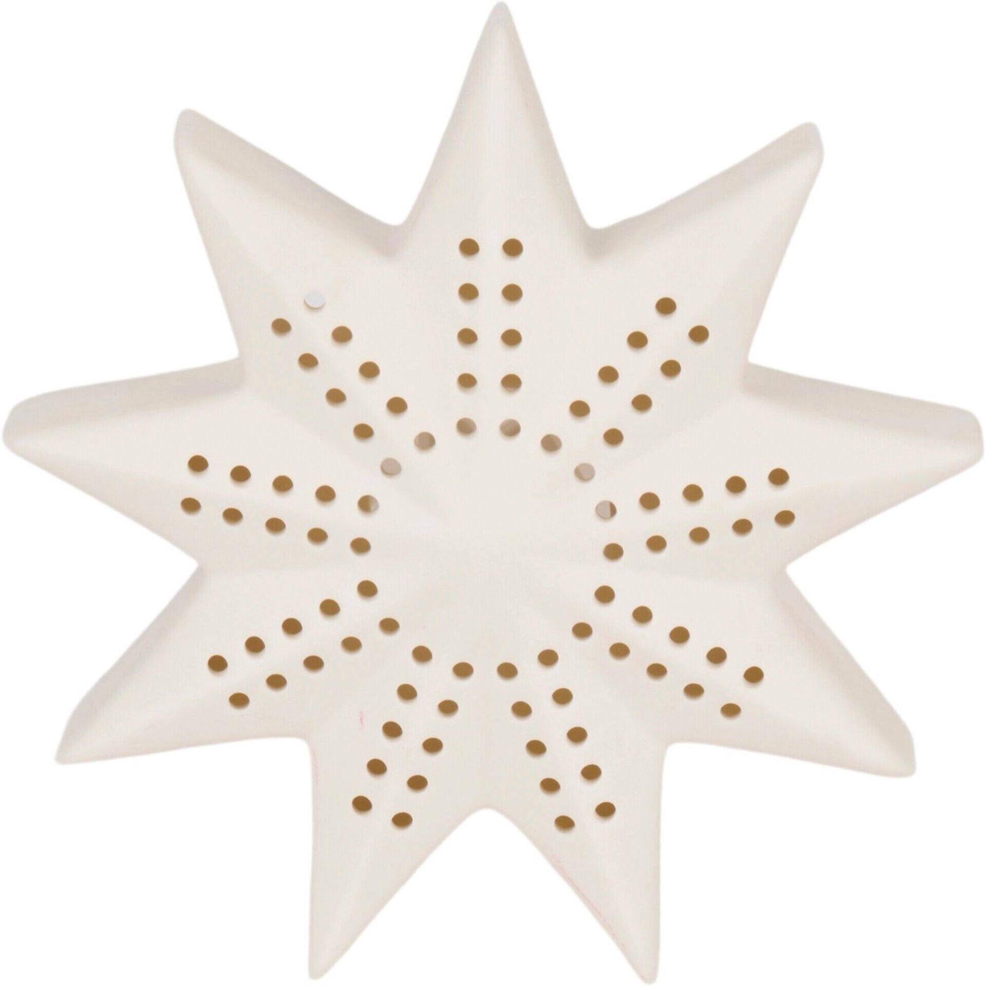 Estrela Cerâmica 13cm com Luz