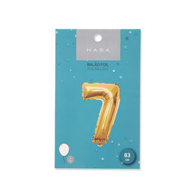 Balão Foil Nº7 83cm Dourado